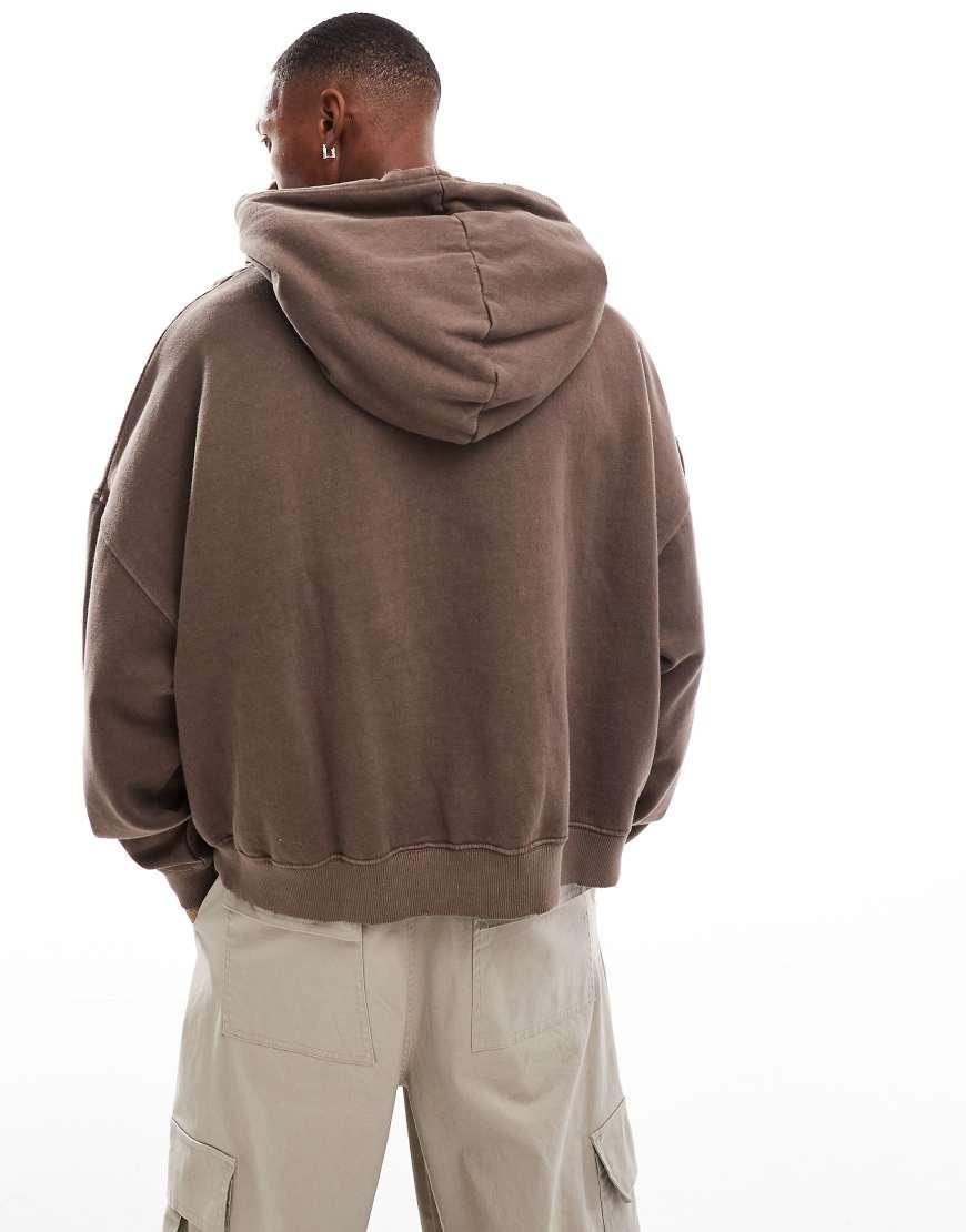 Pull&Bear It's Faith Printed Hoodie in Brown for Men Lyst UK