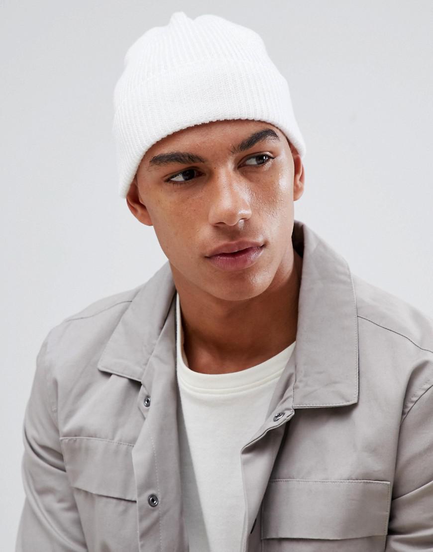 fisherman beanie white