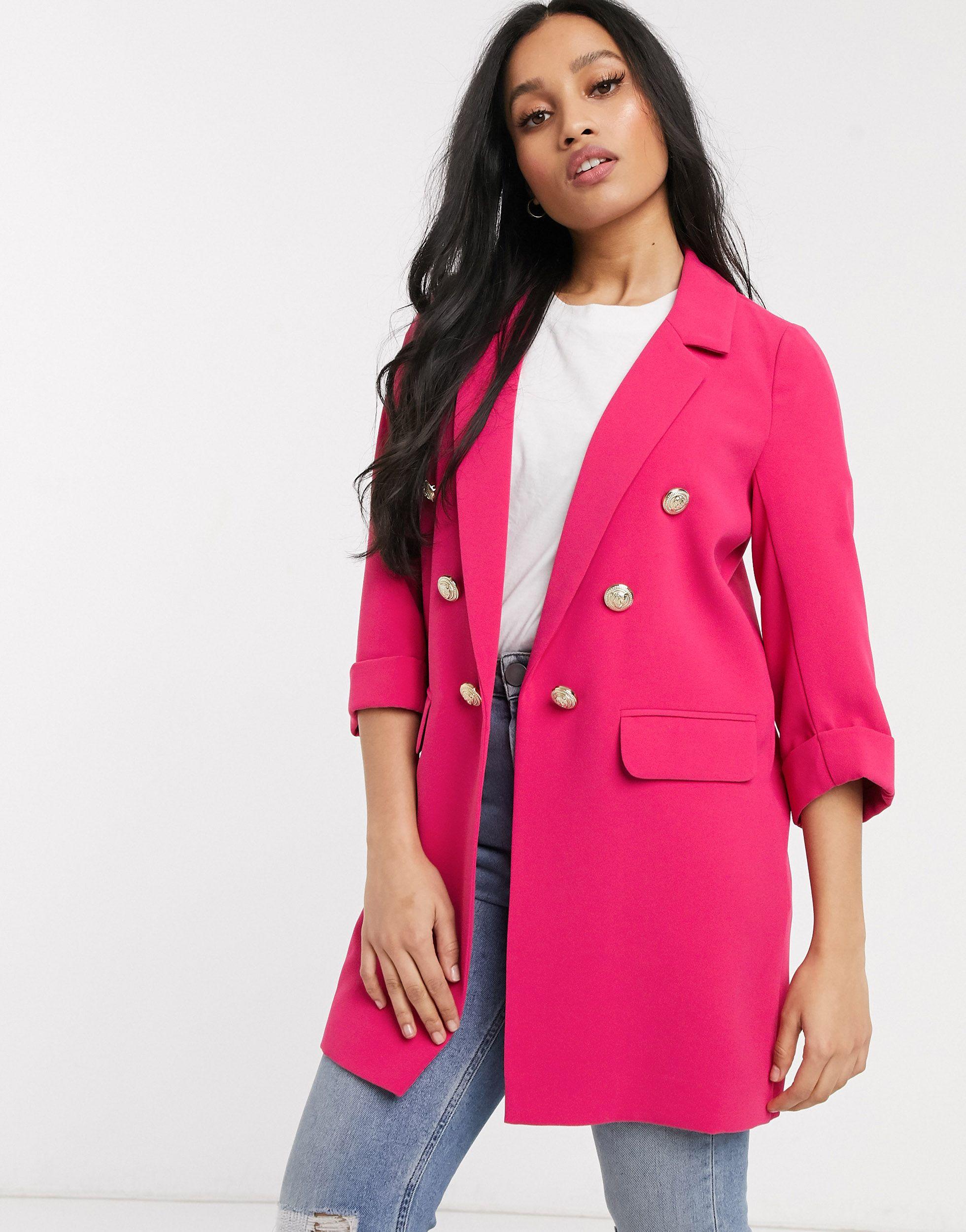 military button blazer