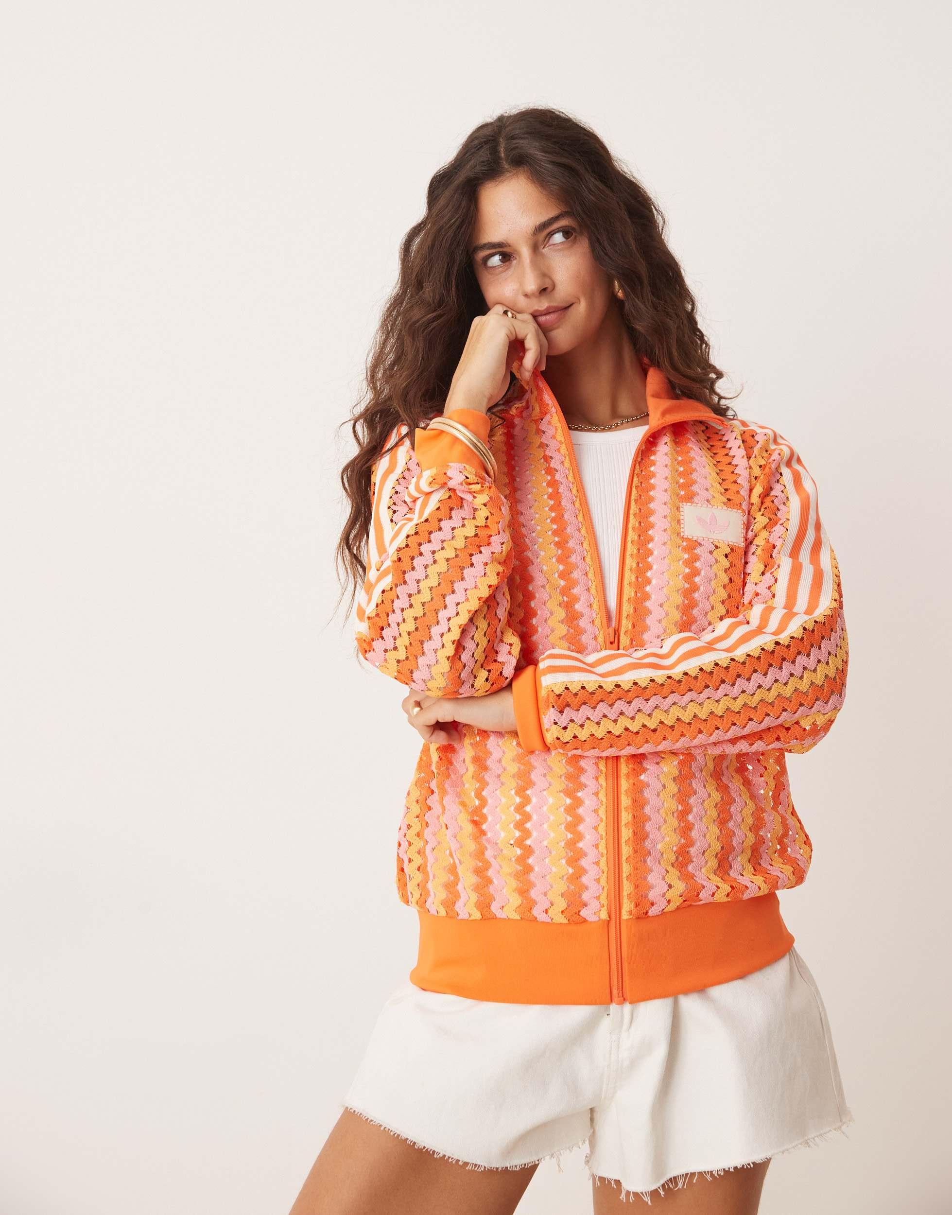 Adidas Originals Veste Adidas Violet Et Orange Vêtements Orange