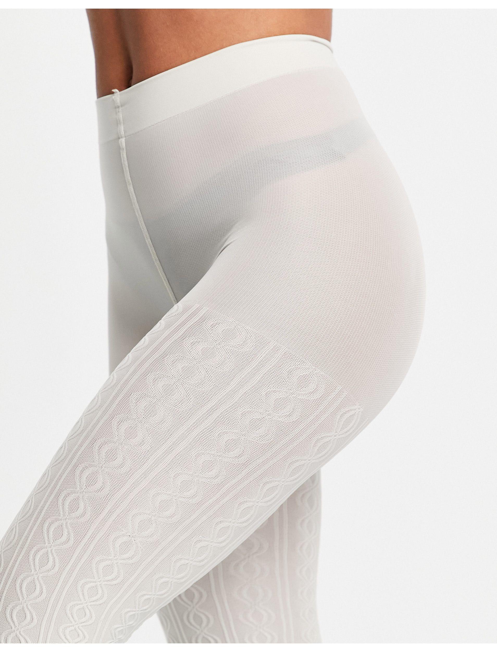 Gipsy Cable Knit Tights in White | Lyst UK