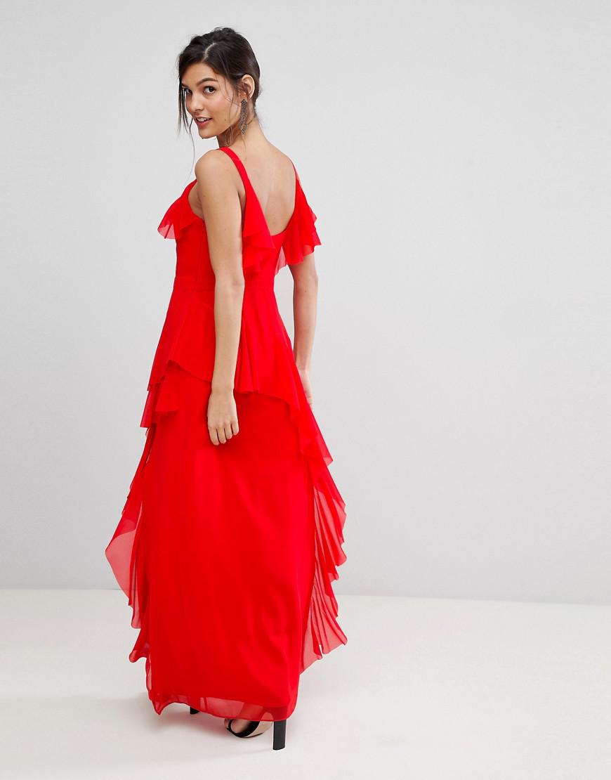 coast illy ruffle maxi dress