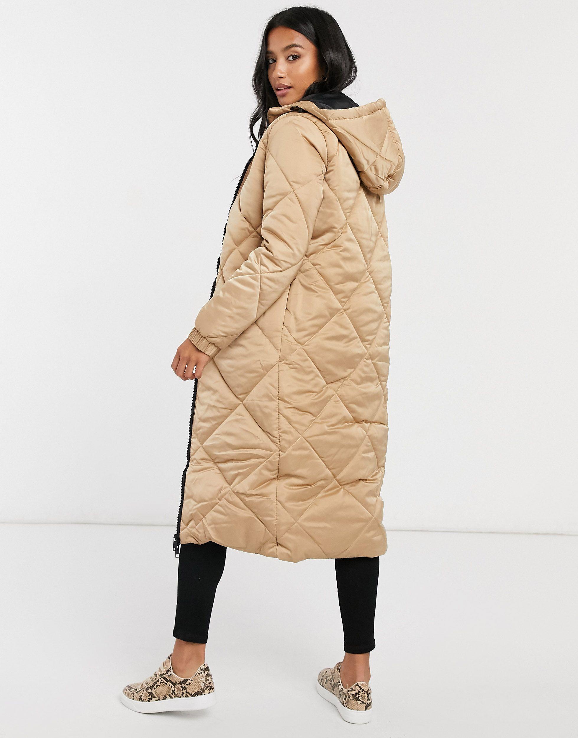 satin longline jacket