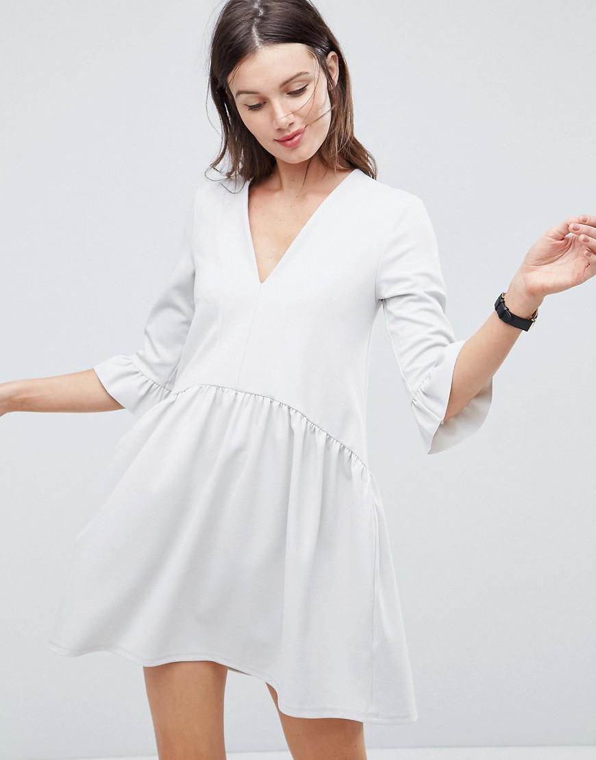 smock v neck dress