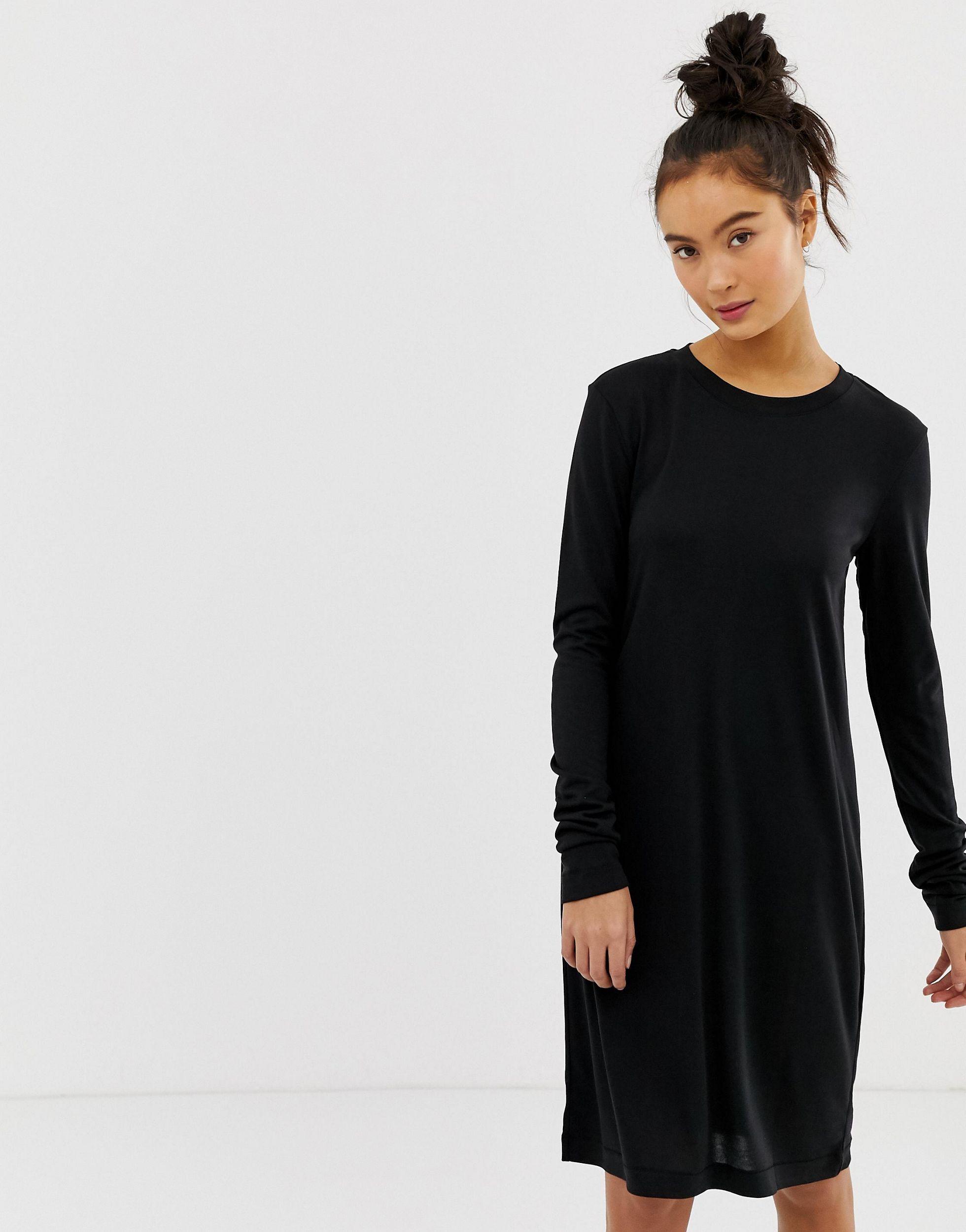 long sleeve column dress