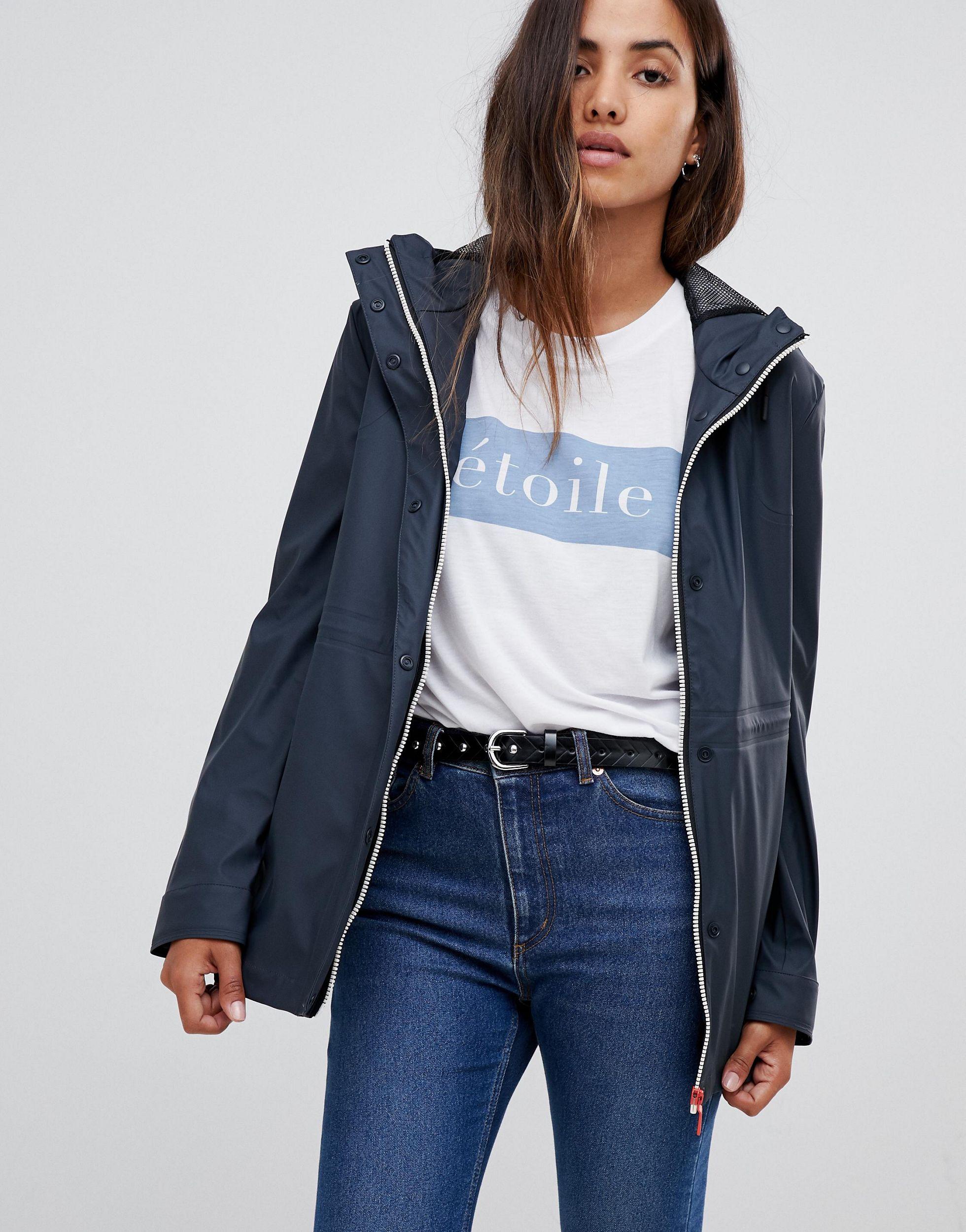 hunter cropped rain jacket