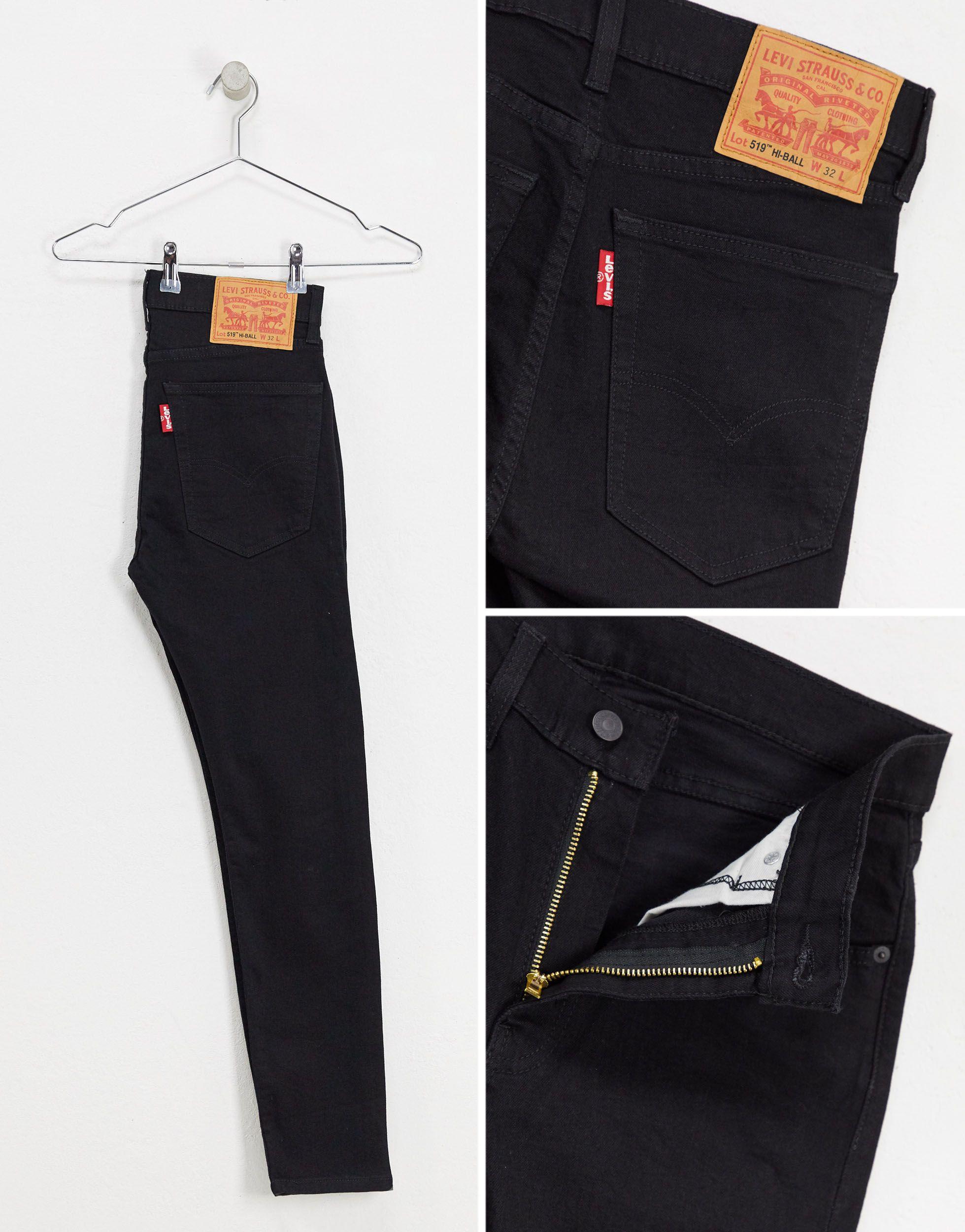 Levi's 519 Extreme Skinny Fit in Black for Men | Lyst