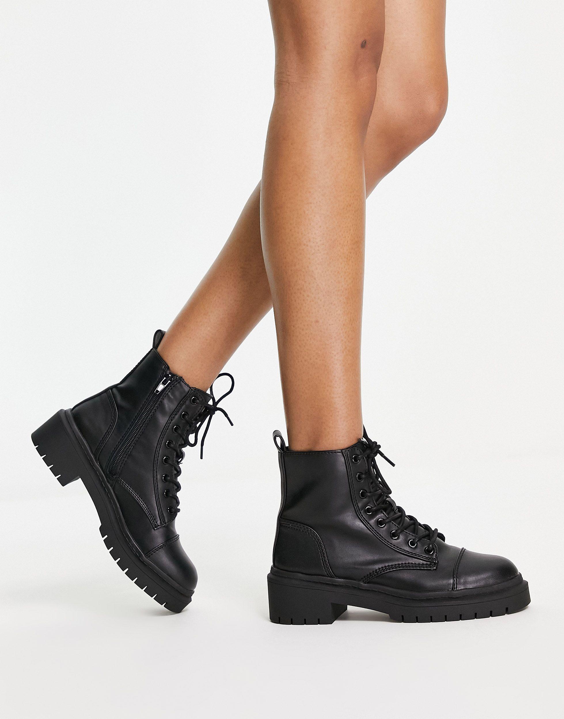 ALDO Goer Lace Up Boots in Black | Lyst