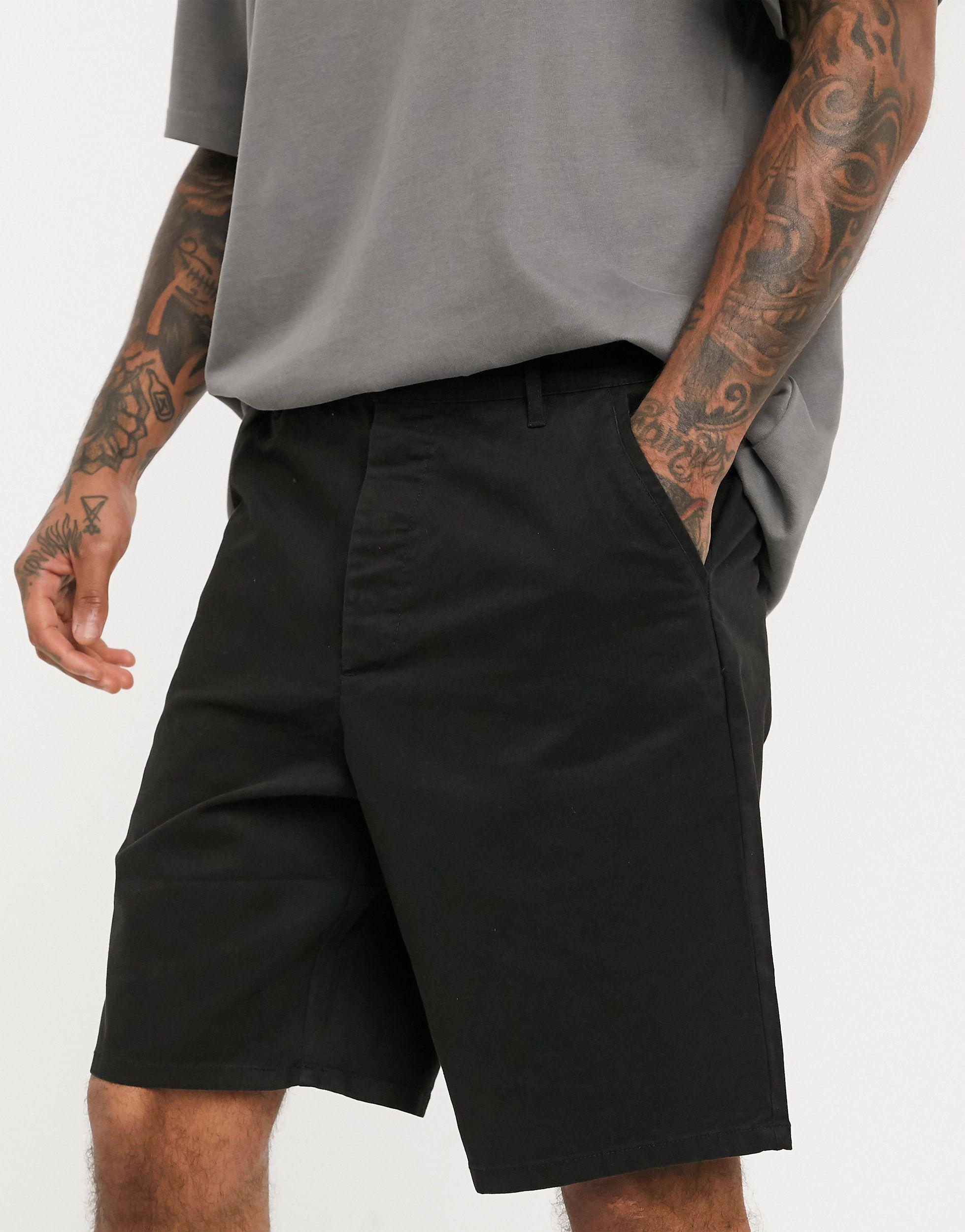 ASOS Cotton Relaxed Skater Chino Shorts 