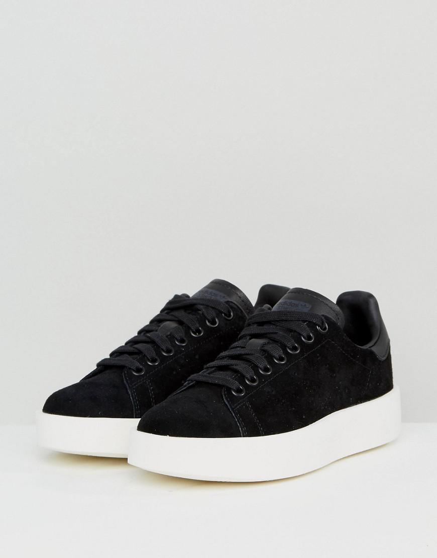 adidas Originals Leather Originals Black Nubuck Stan Smith Bold Sole  Sneakers - Lyst