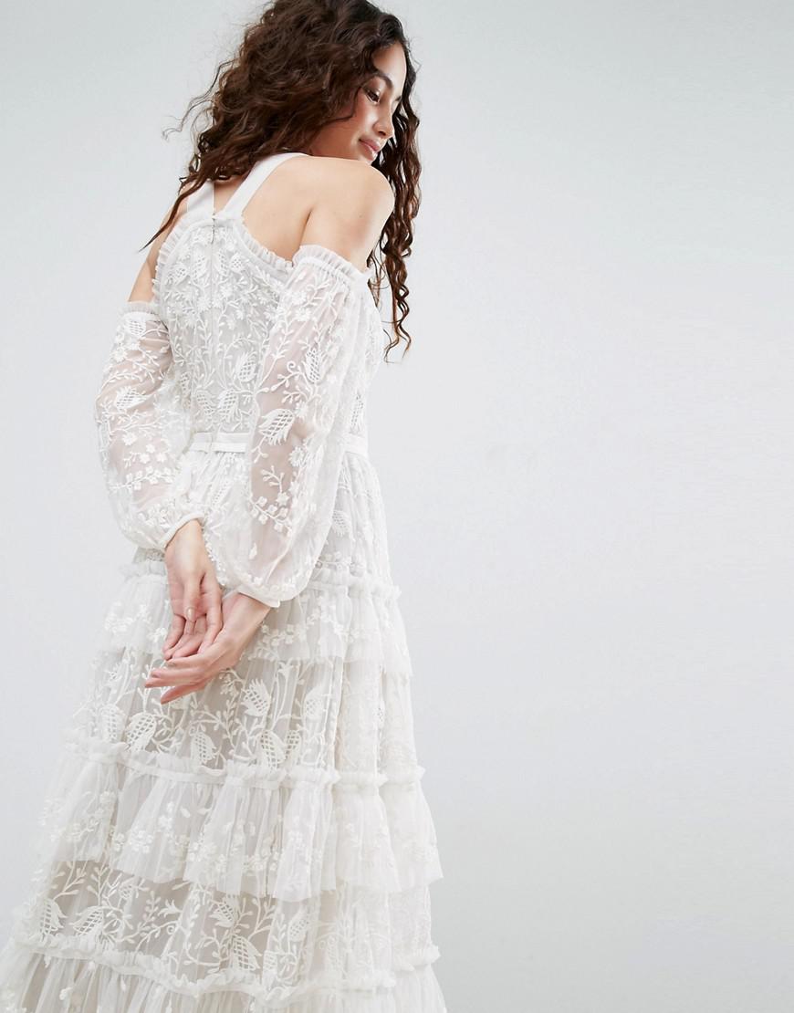 needle and thread cold shoulder dress
