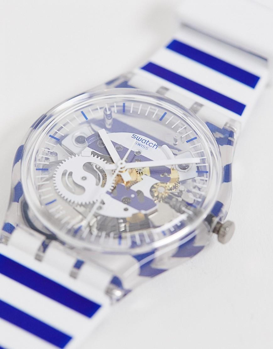 Swatch Ge270 Just Paul Watch In Stripe in White for Men | Lyst UK