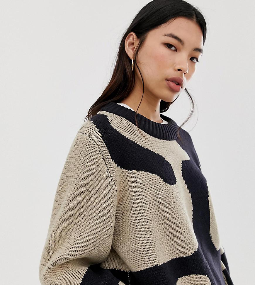 Weekday Aggie Jacquard Knit Sweater in Multi Color
