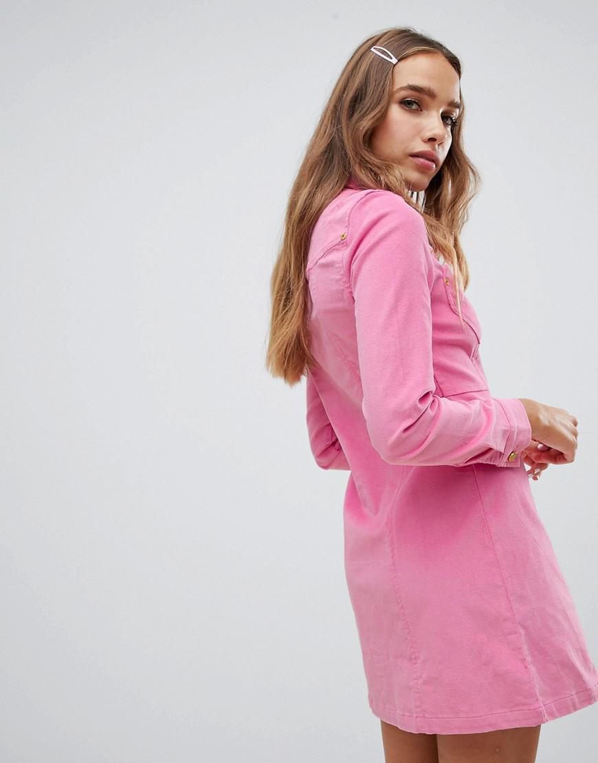 lazy oaf pink velvet dress