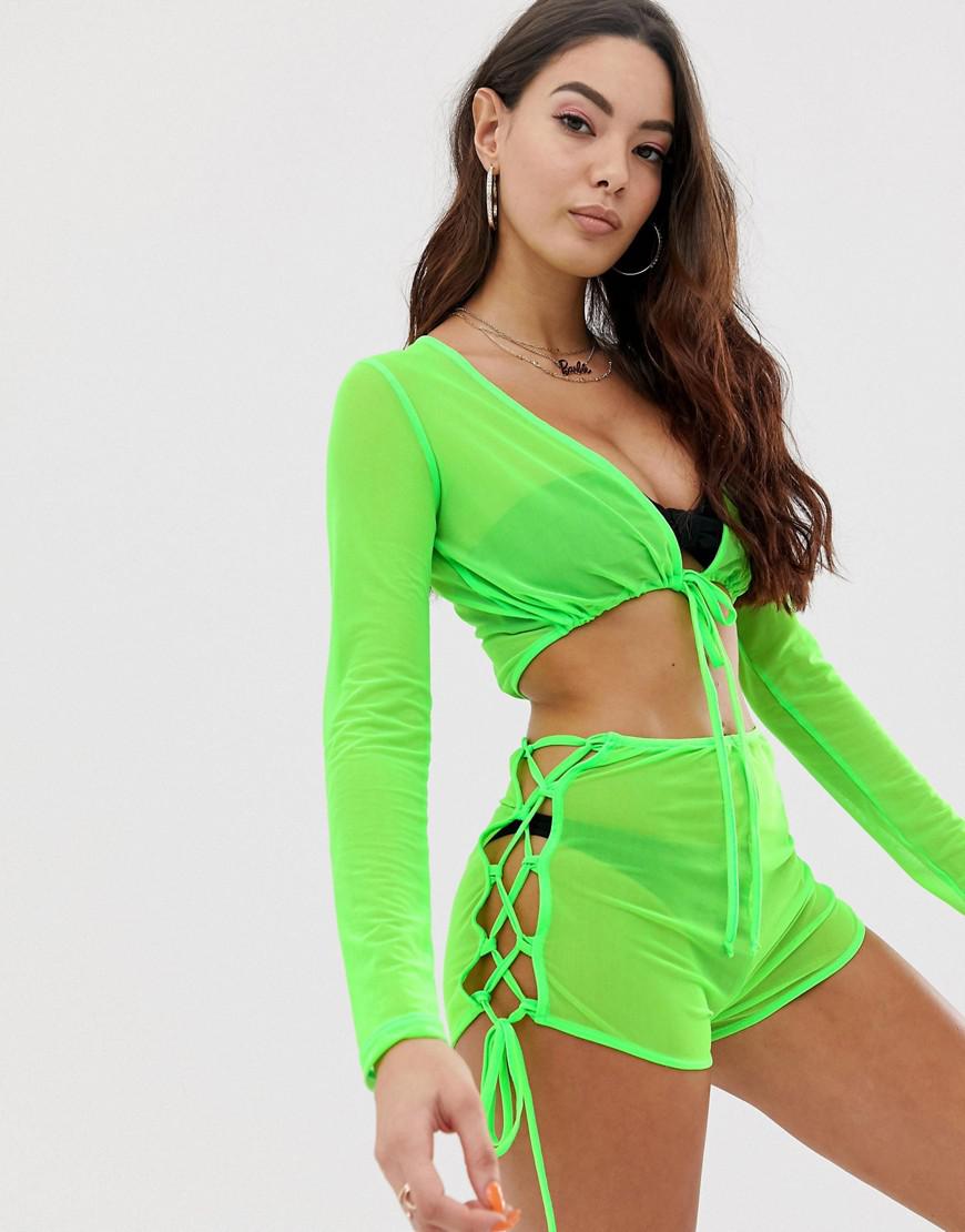 green neon crop top