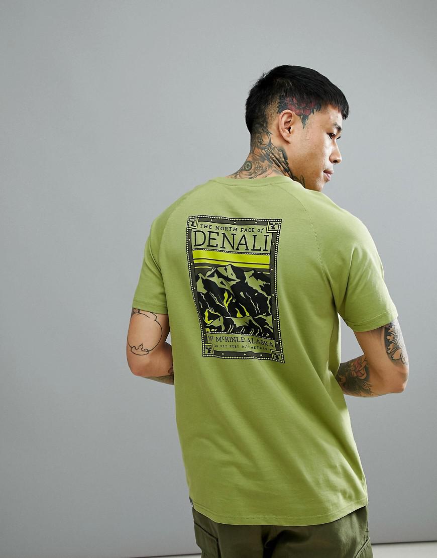 The North Face North Faces T-shirt Denali Back Print In Green for Men - Lyst