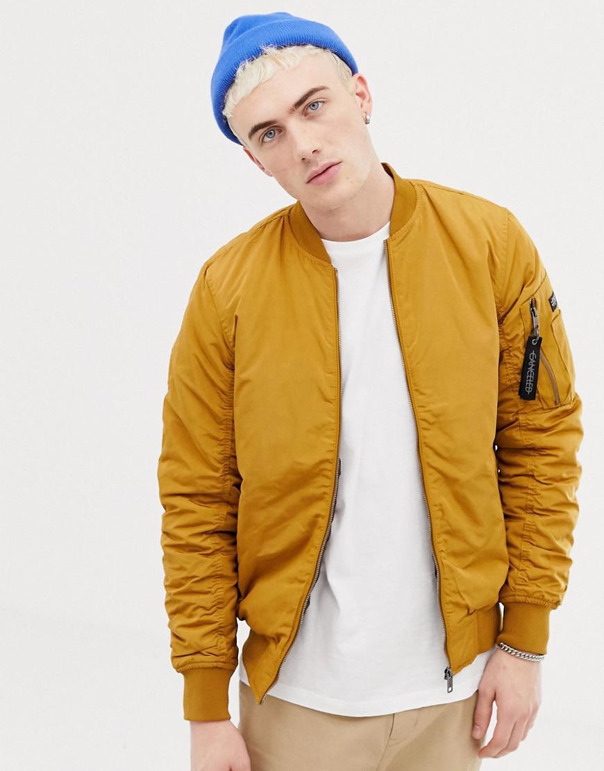 Pull&Bear Padded Ma1 Bomber In in Yellow for Men | Canada