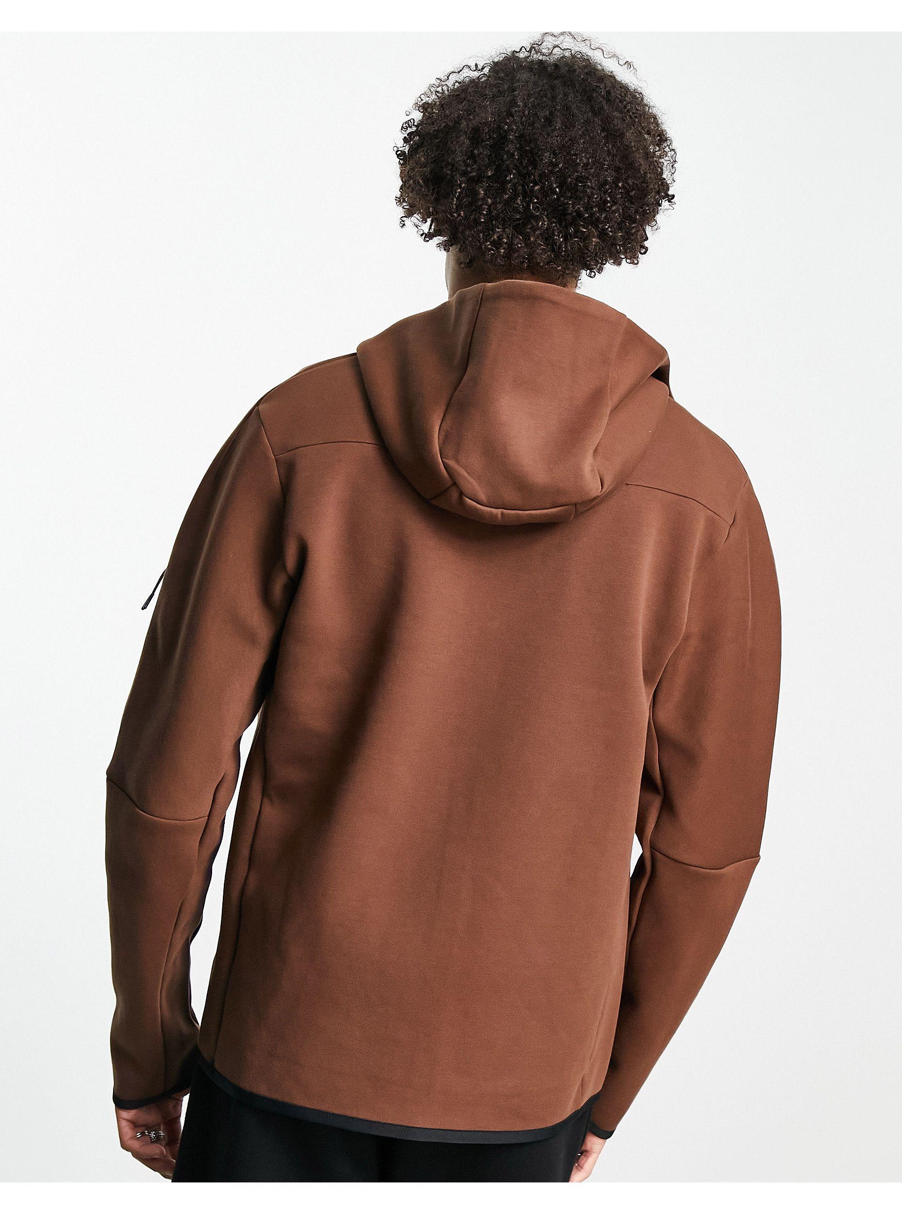 Nike Tech - Fleece Hoodie in het Bruin voor heren | Lyst NL