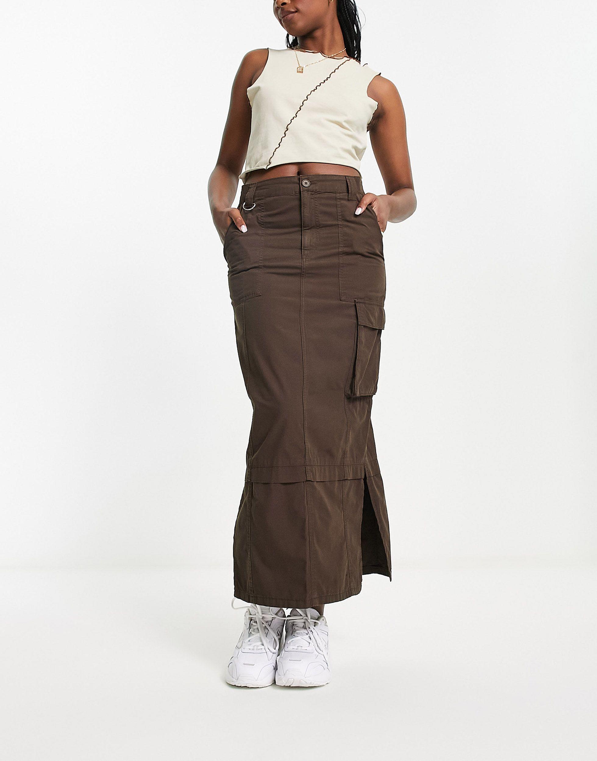 Cargo hot sale skirt maxi