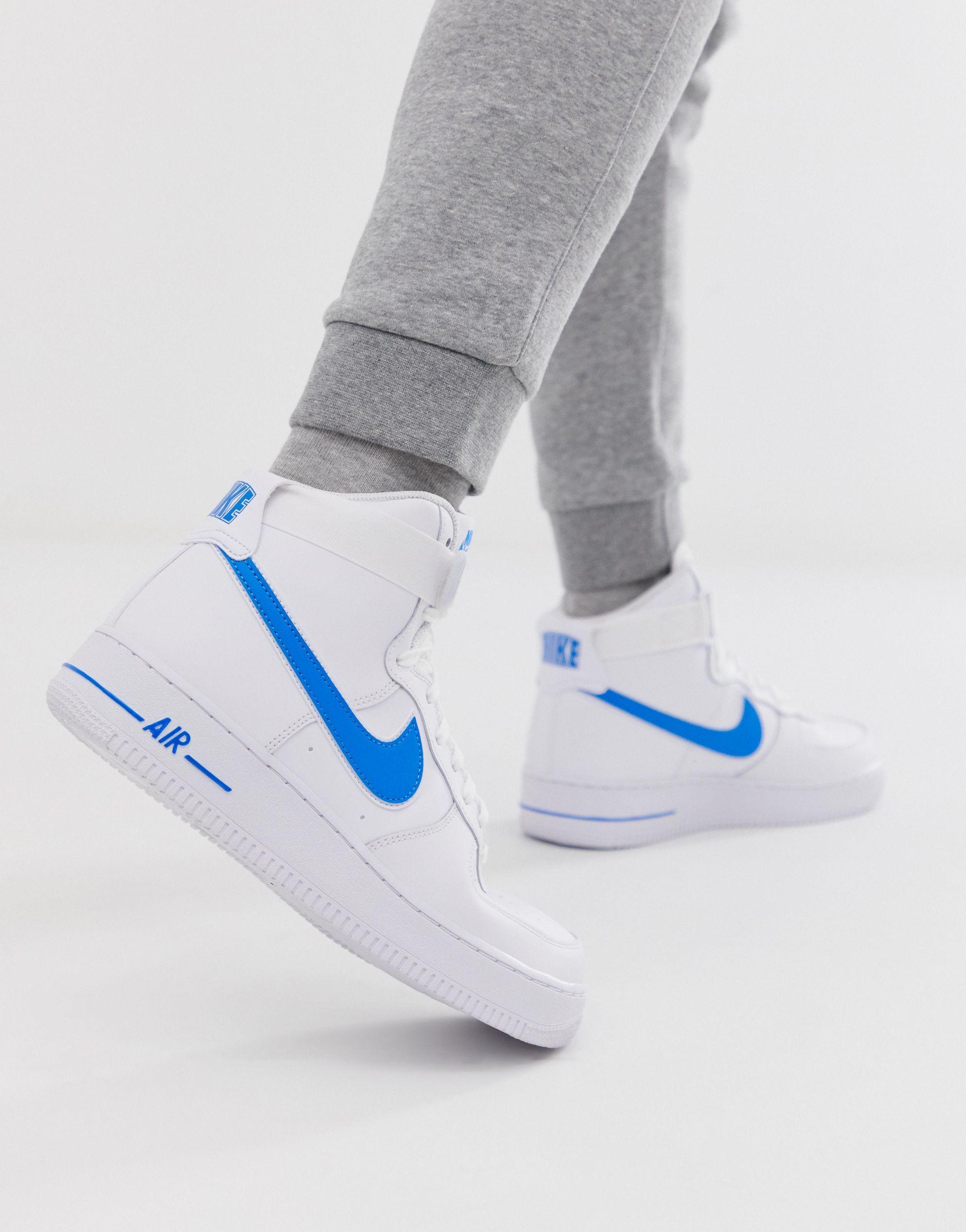 Nike Air Force 1 '07 3 High Trainers in White for Men - Lyst