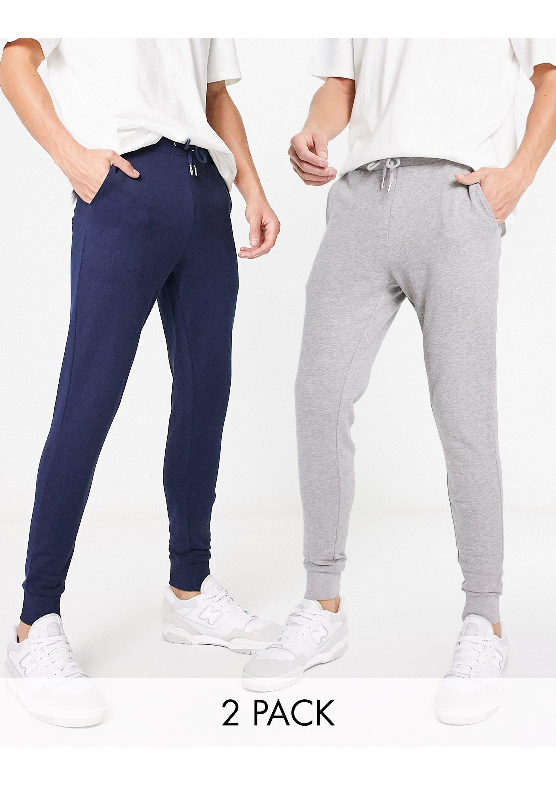 ASOS – 2er-pack eng geschnittene jogginghosen in Blau für Herren | Lyst DE