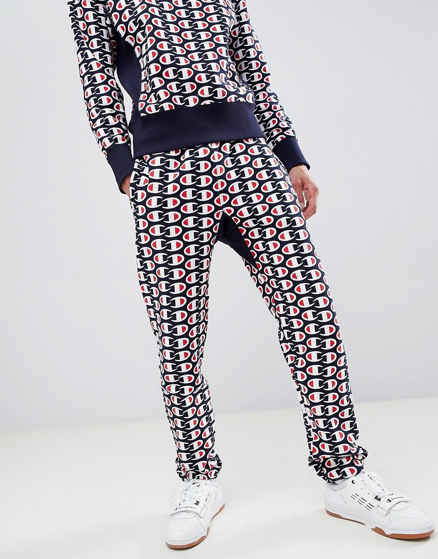 champion sweatpants all over print