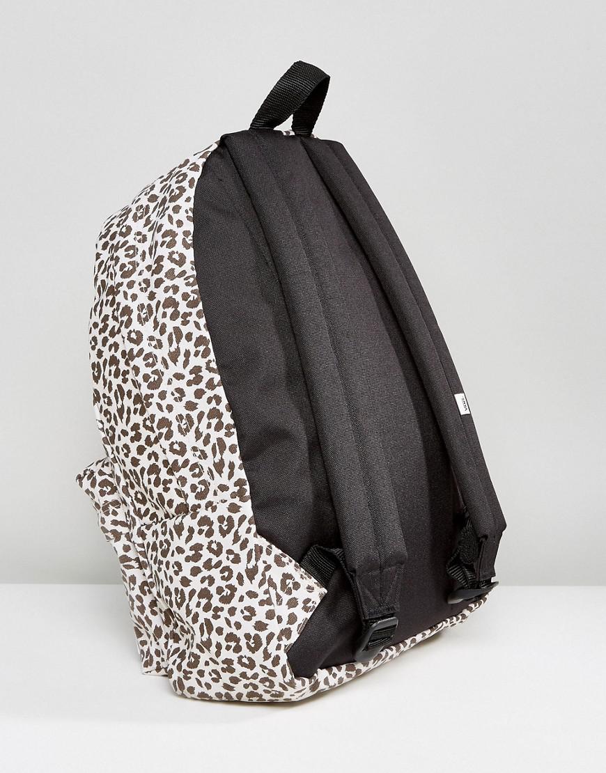 vans black leopard print backpack