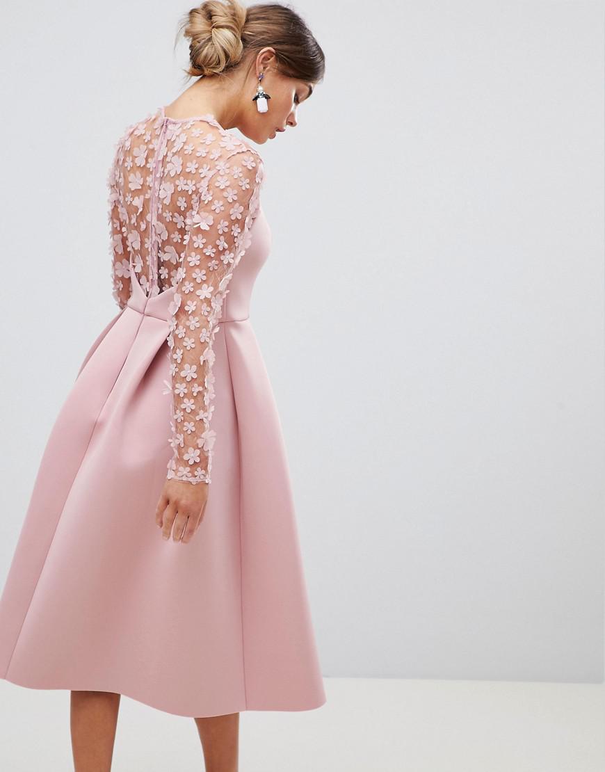 Pink Midi Formal Dress Online Sale, UP TO 67% OFF