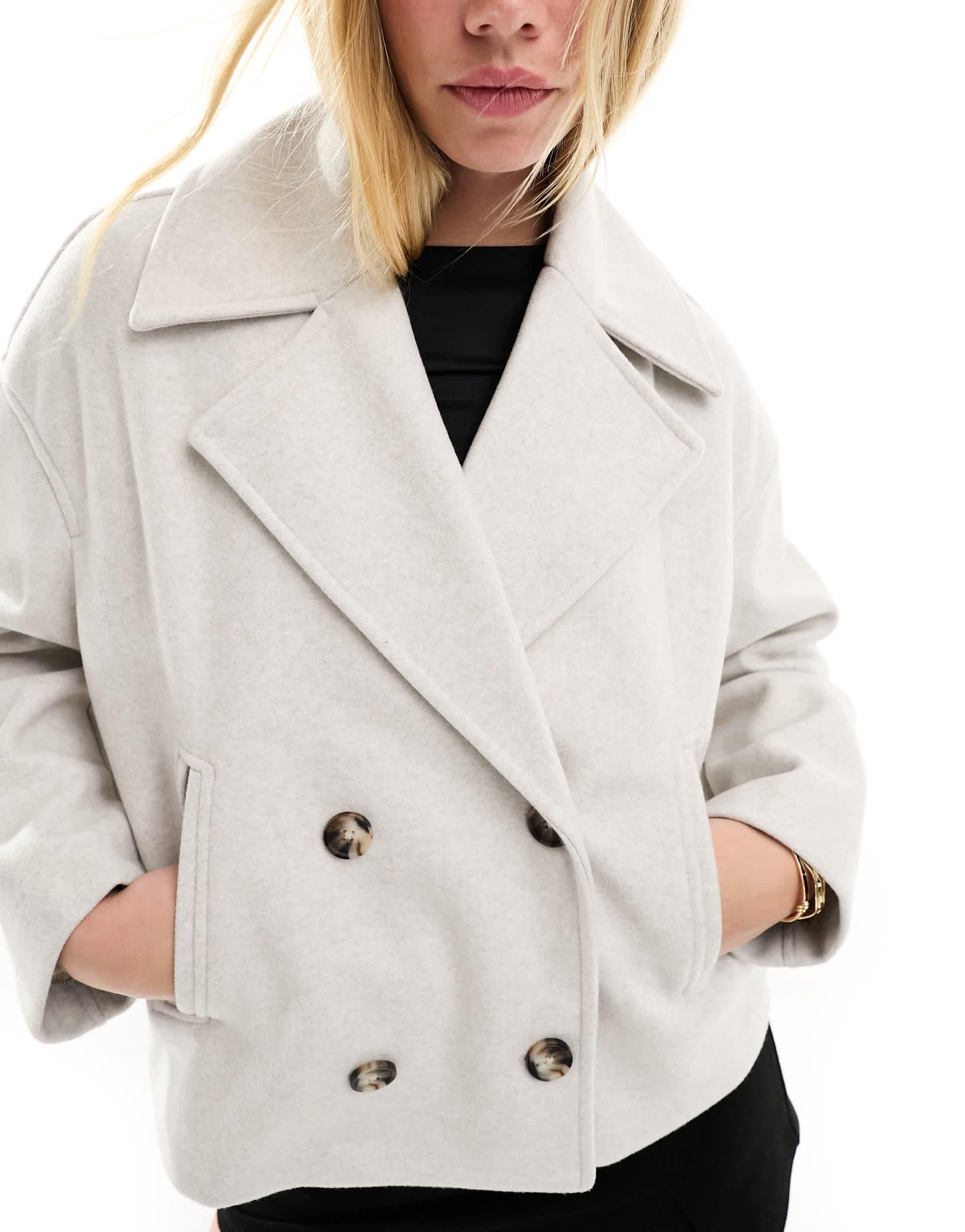 Stradivarius Tailored Cropped Trench Coat in Black Lyst