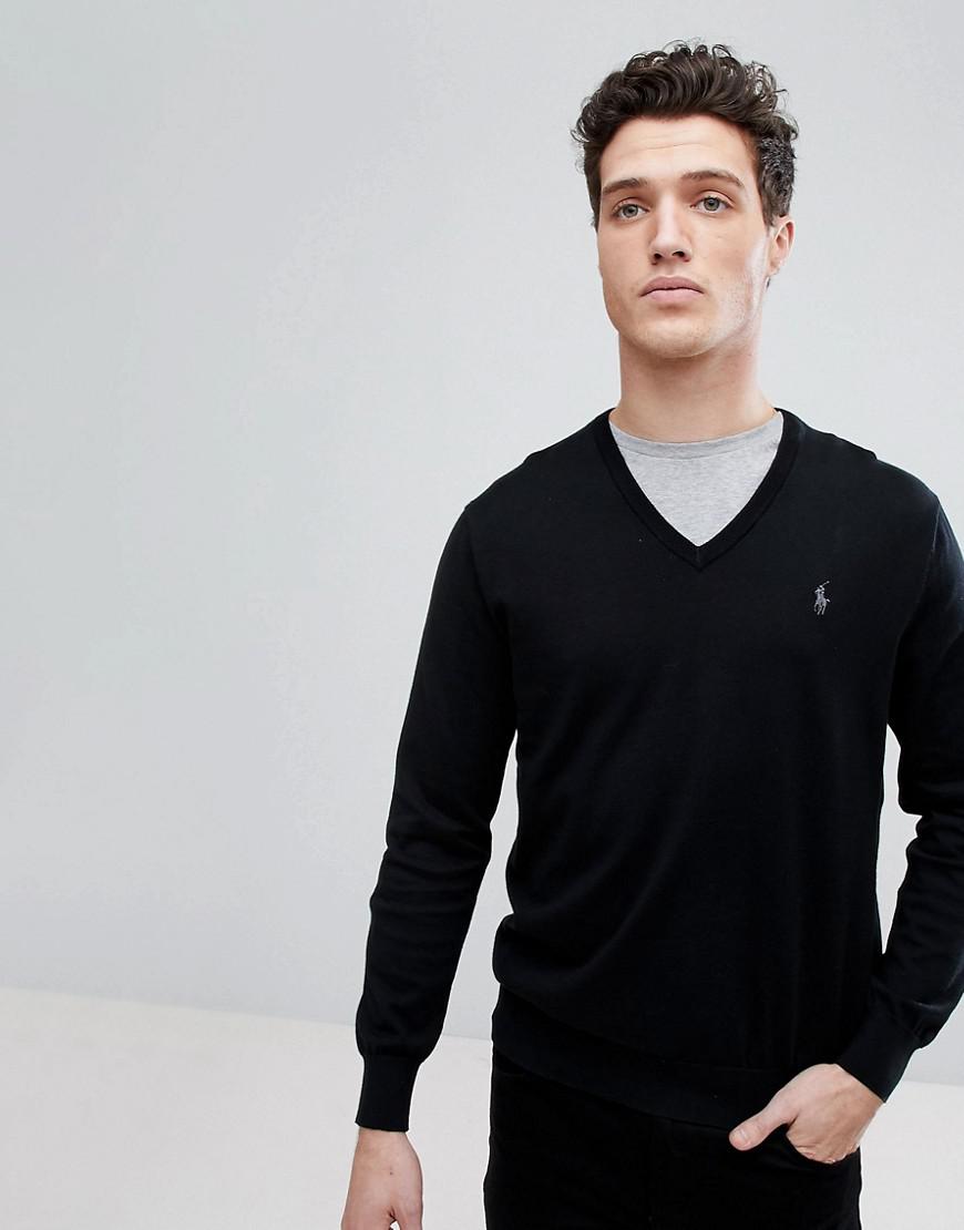 ralph lauren black jumper mens