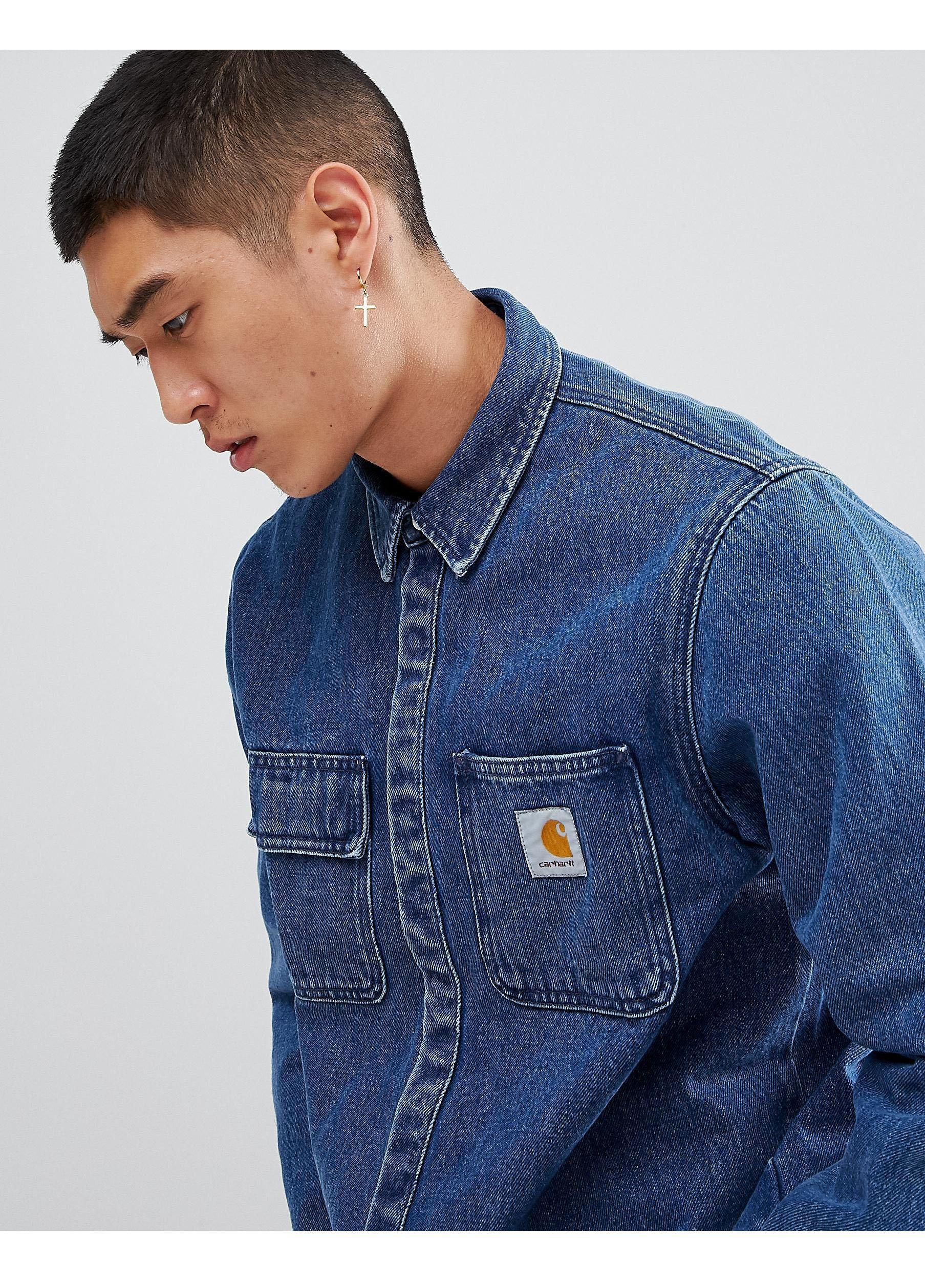 Carhartt WIP Salinac Denim Shirt Jacket in Blue for Men | Lyst