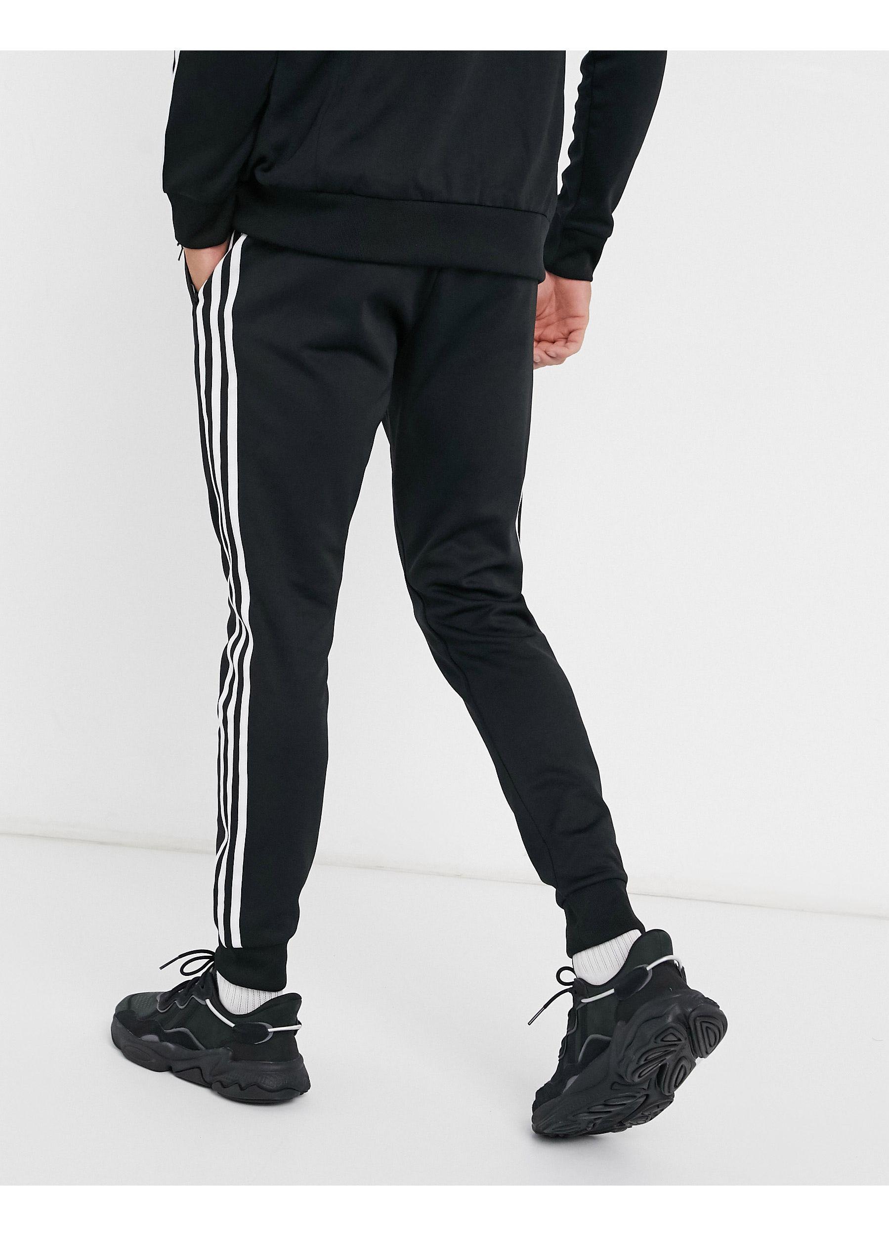 adidas original 3 stripe skinny joggers