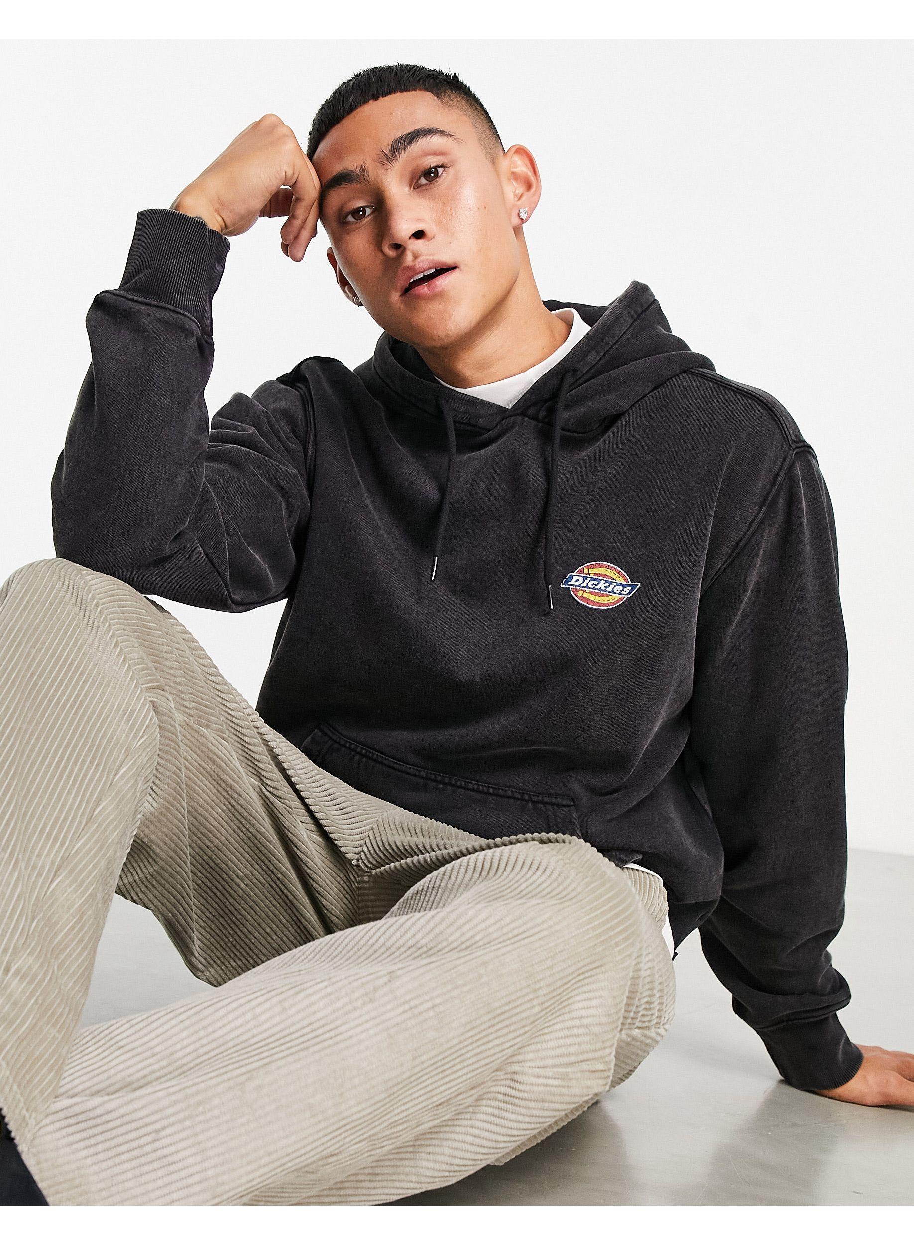 Dickies Icon Washed Logo Hoodie in Black for Men | Lyst