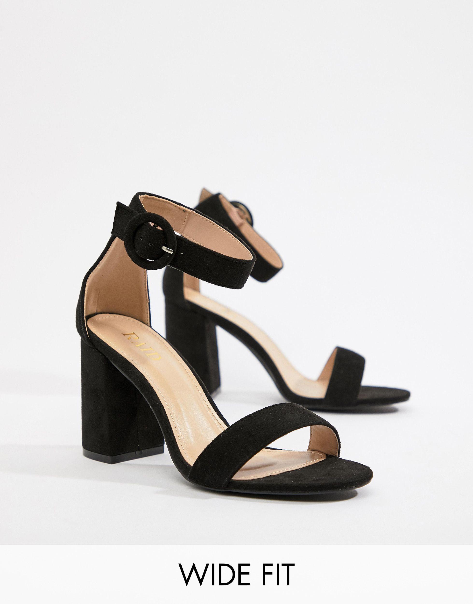 Raid imani black block heeled sandals best sale