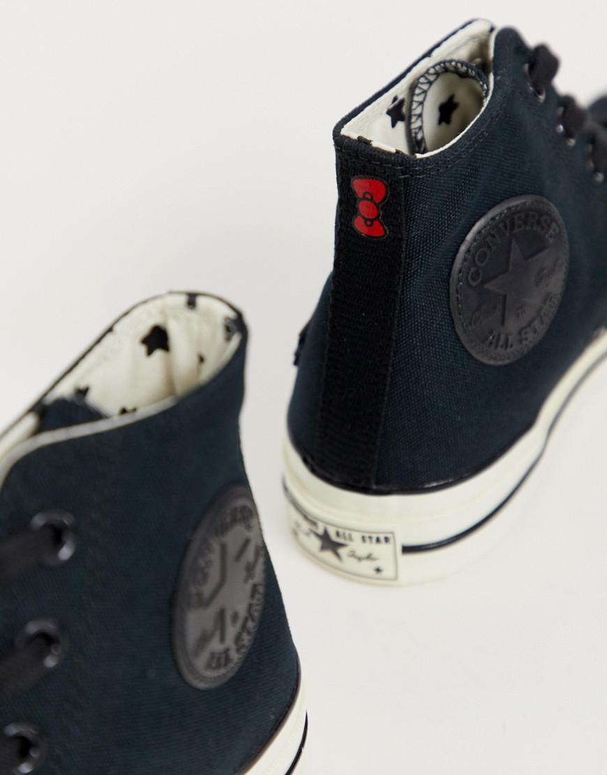 hello kitty converse black high tops