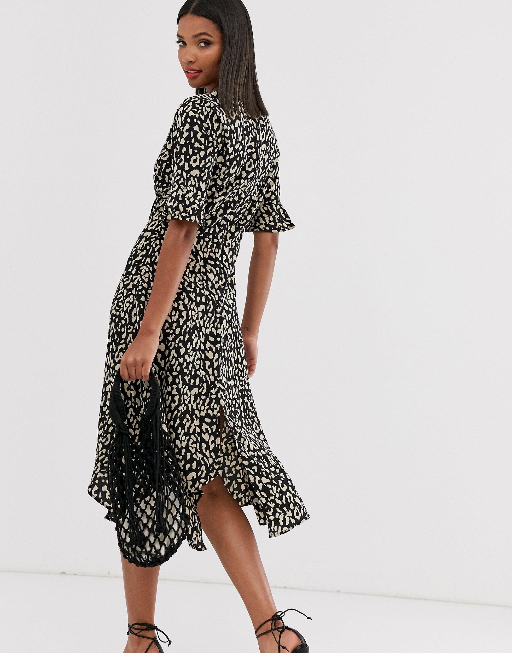 ax paris leopard frill day dress