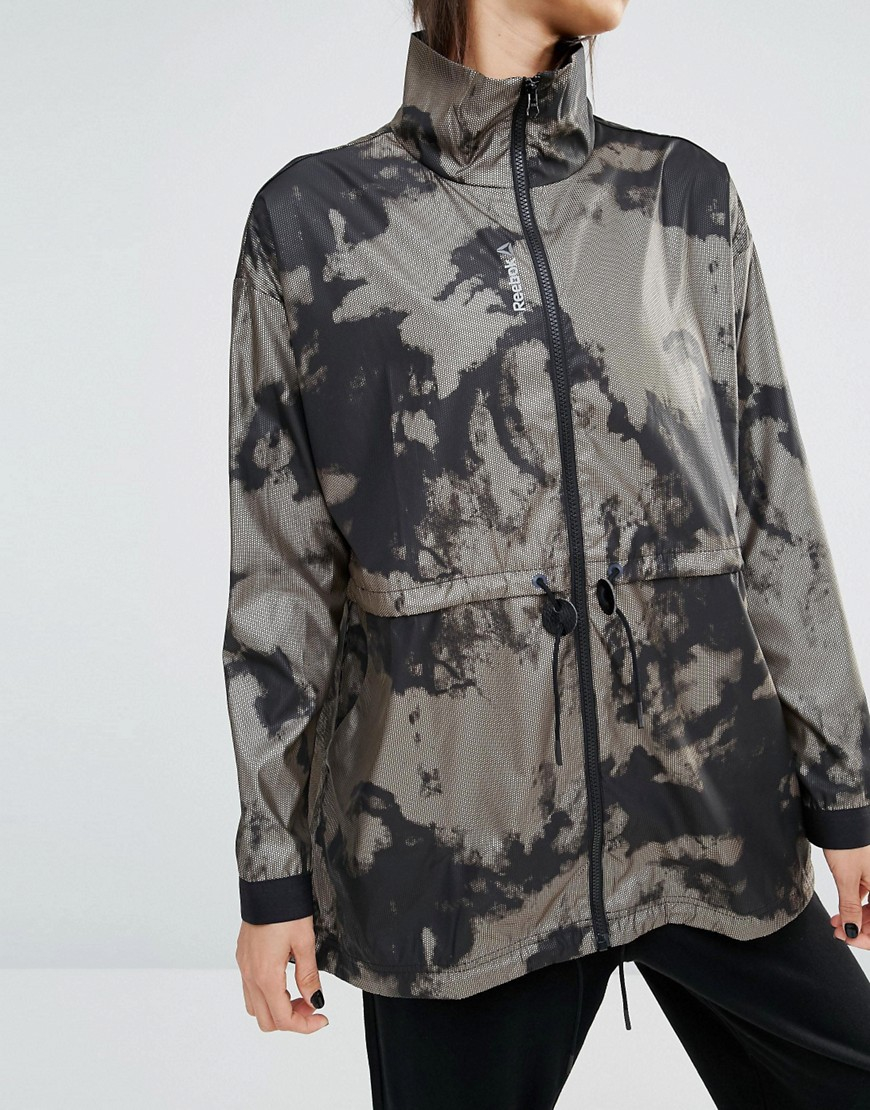 reebok jacket gold