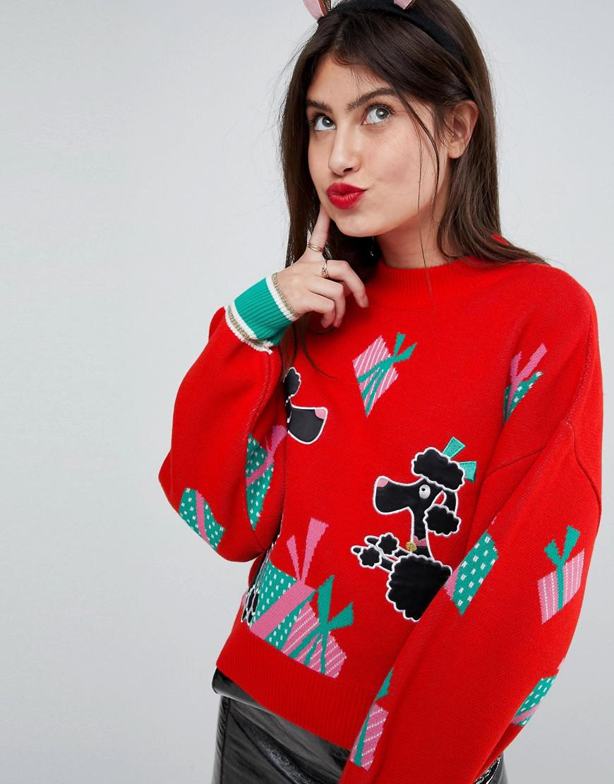 Poodle top christmas jumper