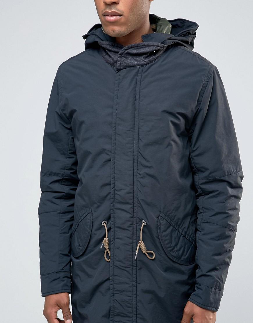 Lyst - Jack & jones Vintage Fishtail Parka With Quilted Linning And ...