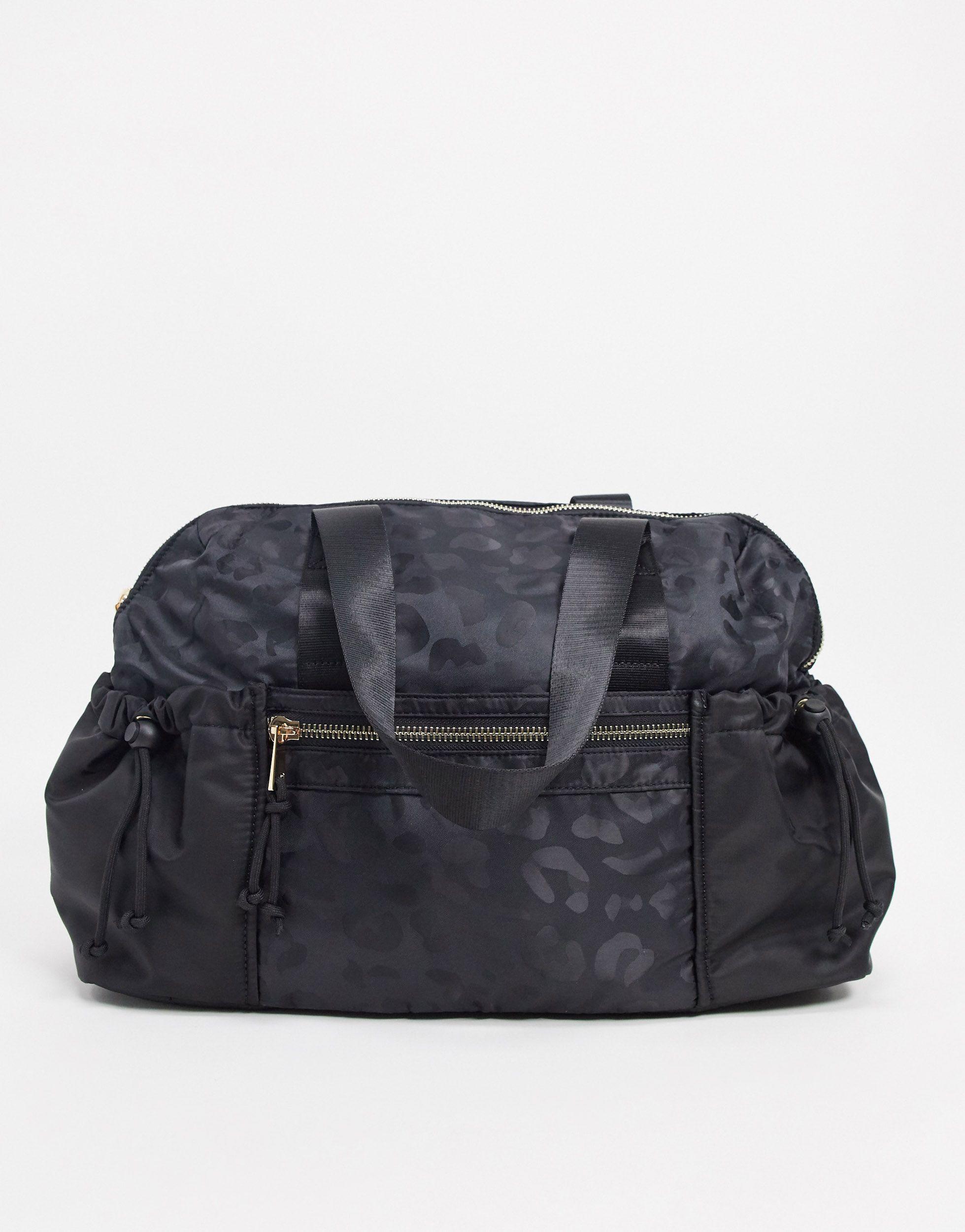black leopard print bag