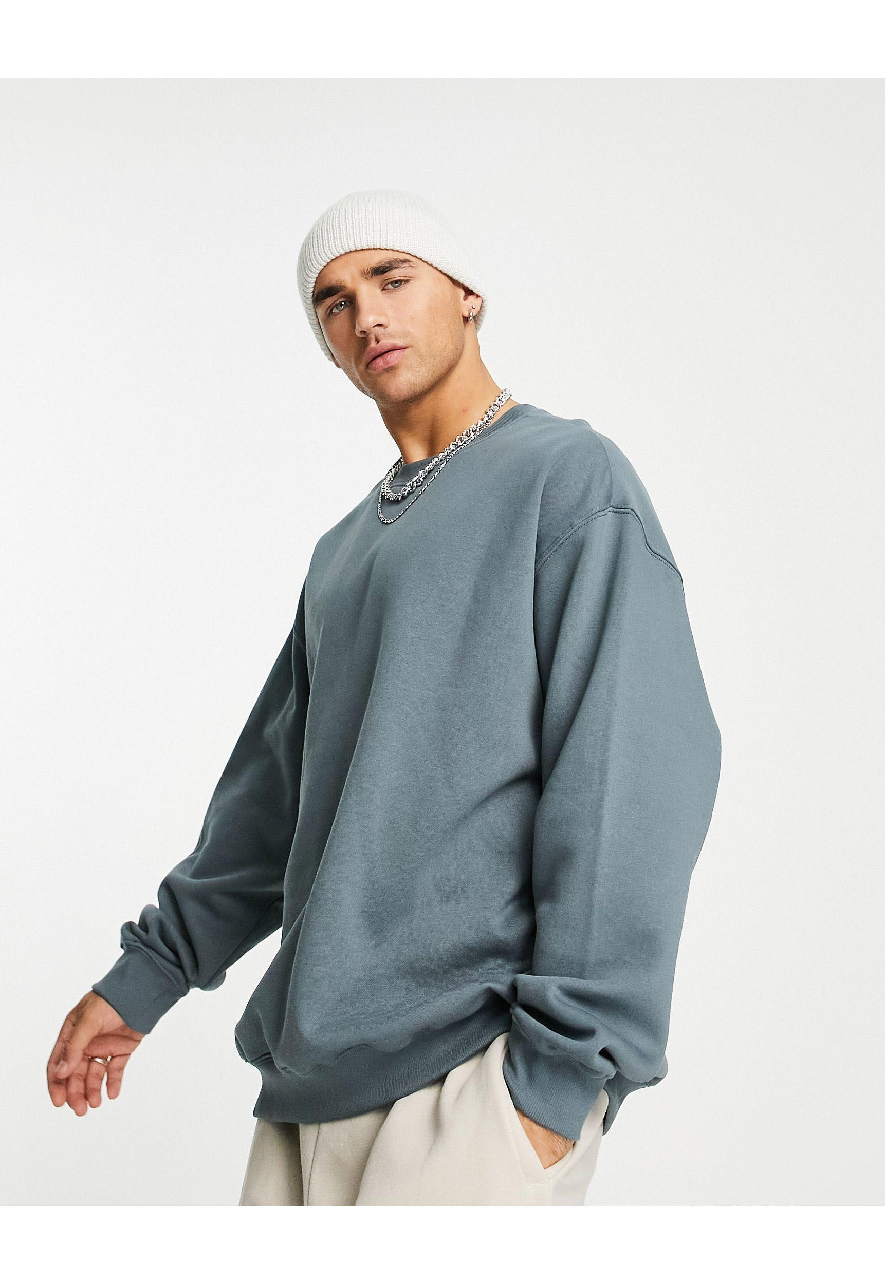 Weekday Oversized Sweatshirt in Blue for Men | Lyst