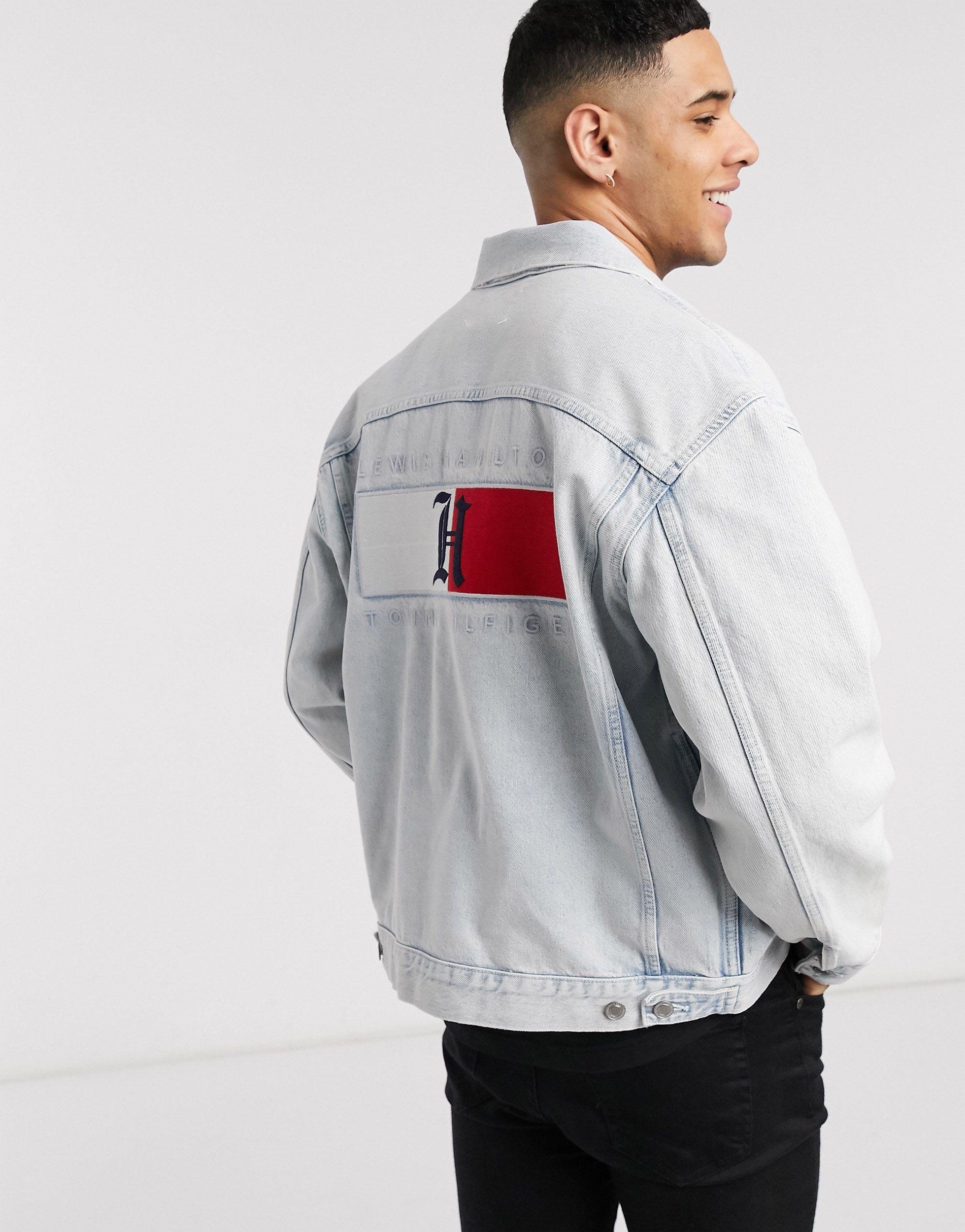 Tommy Hilfiger X Lewis Hamilton Capsule Bleached Denim Trucker Jacket in  Blue for Men | Lyst UK