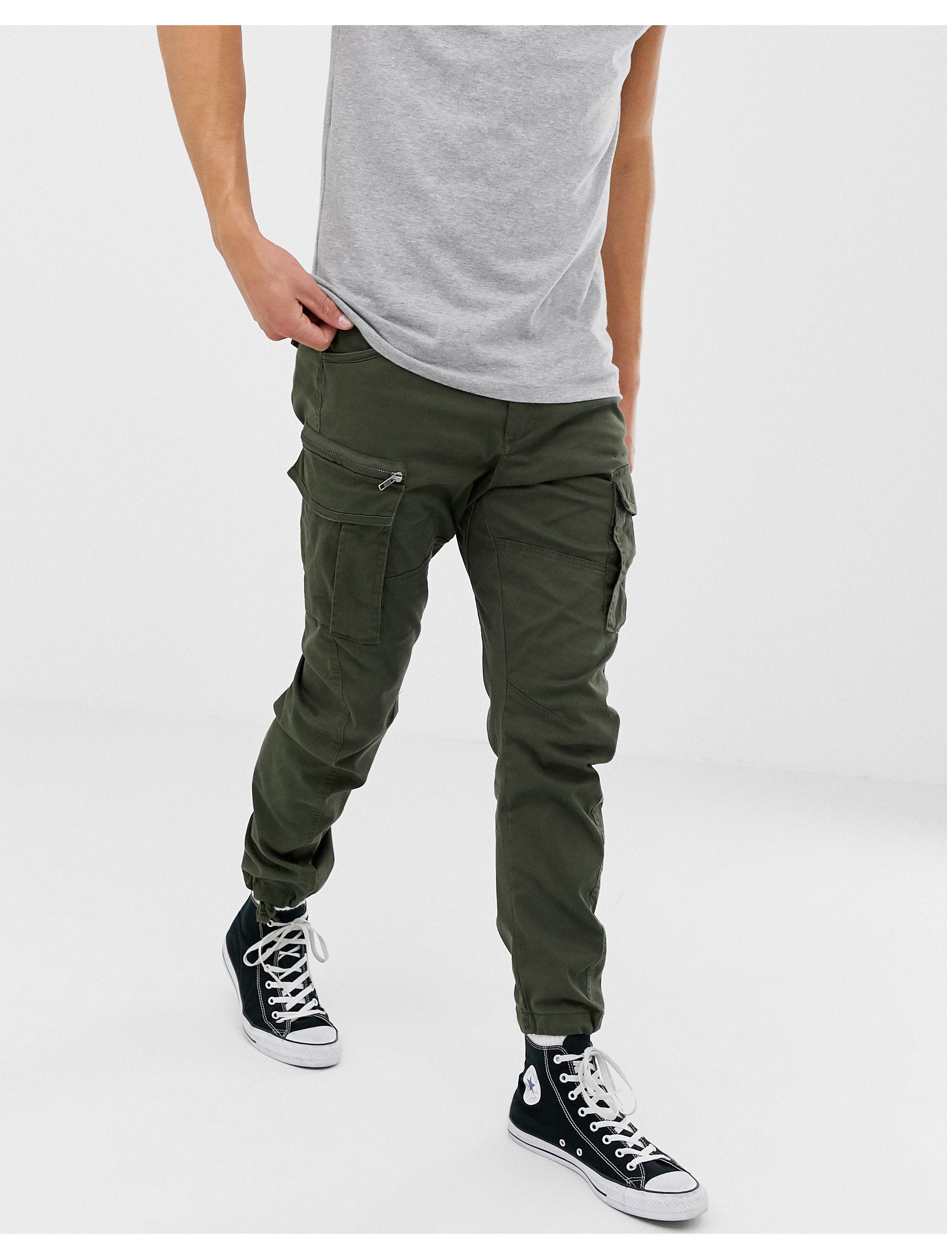 Pantalón Cargo Hombre Jack \u0026 Jones 12140326 JJIPAUL JJFLAKE AKM 542 ASPHALT  NOOS