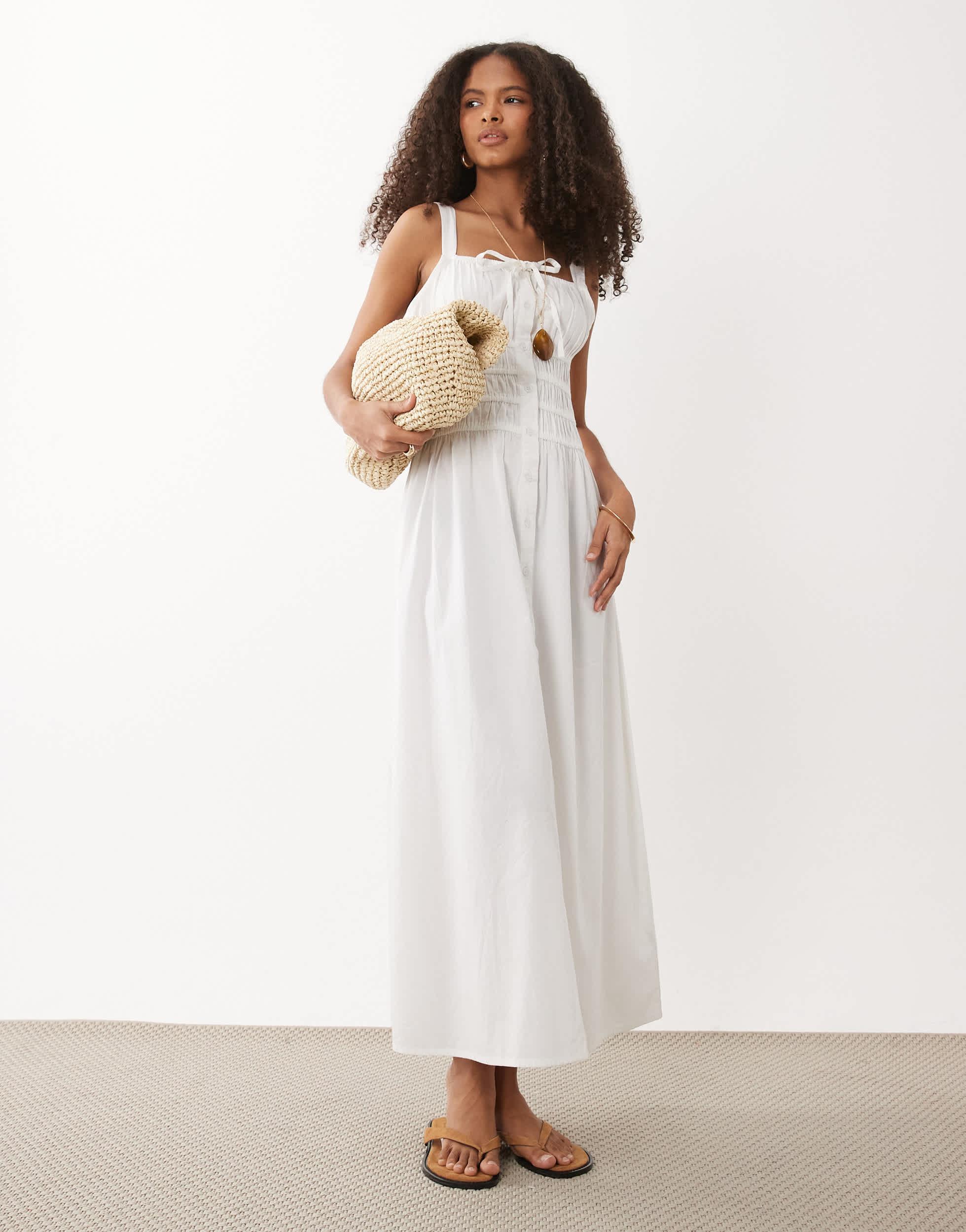 Designer White Milkmaid Dresses for Women - Up to 86% off