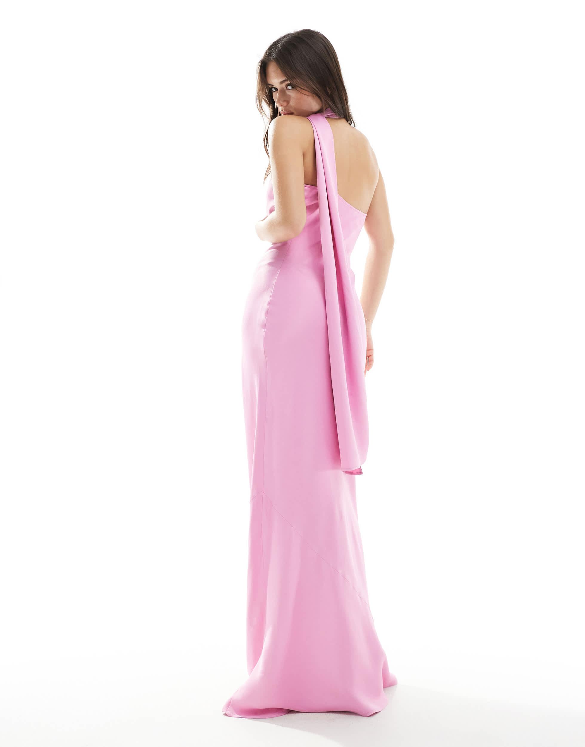 Maids To Measure Bridesmaid One Shoulder Scarf Maxi Dress in Pink | Lyst Maids To Measure Bridesmaid One Shoulder Scarf Maxi Dress in Pink | Lyst