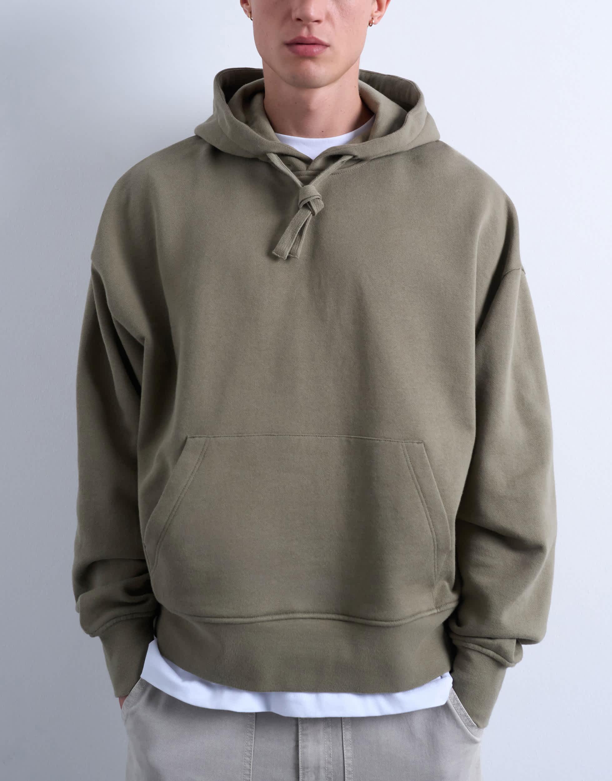 Pull à Capuche Homme Topman Beige - Coton, Taille L, Très Bon état