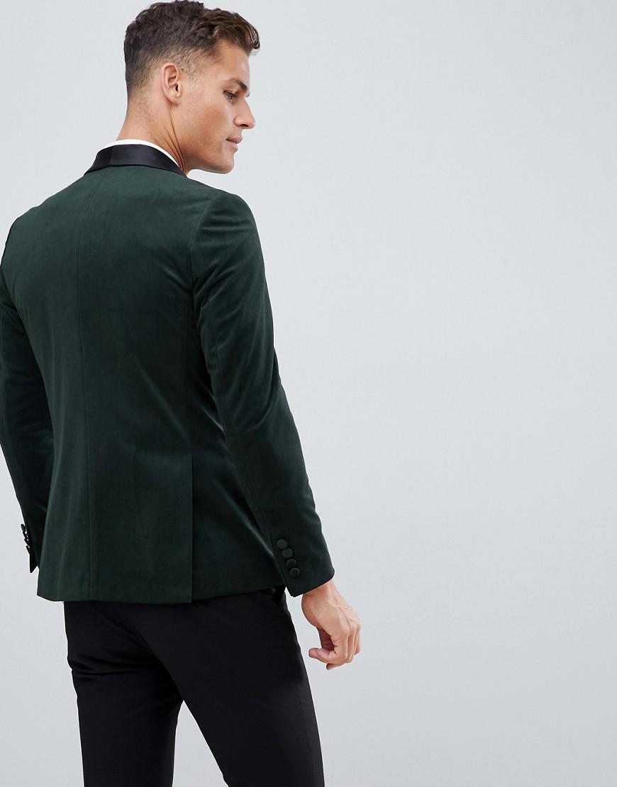 French Connection Velvet Slim Fit Peak 