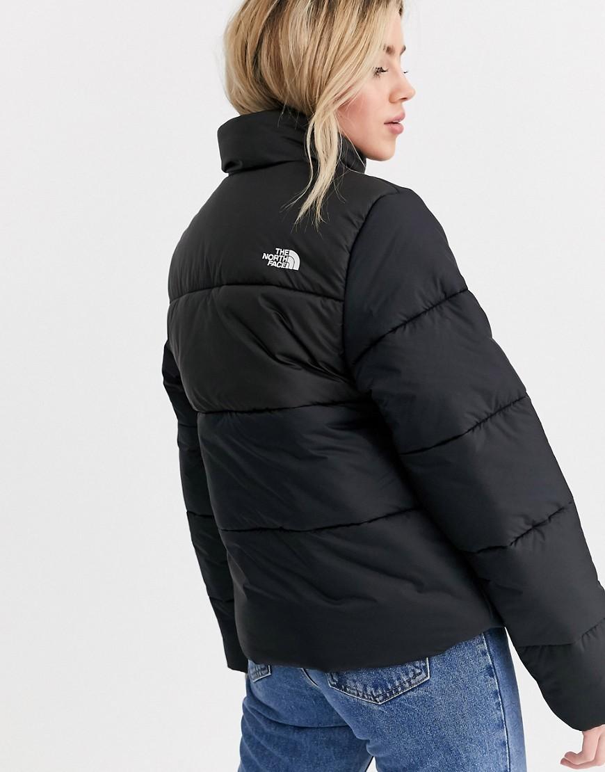 north face black coat with hood