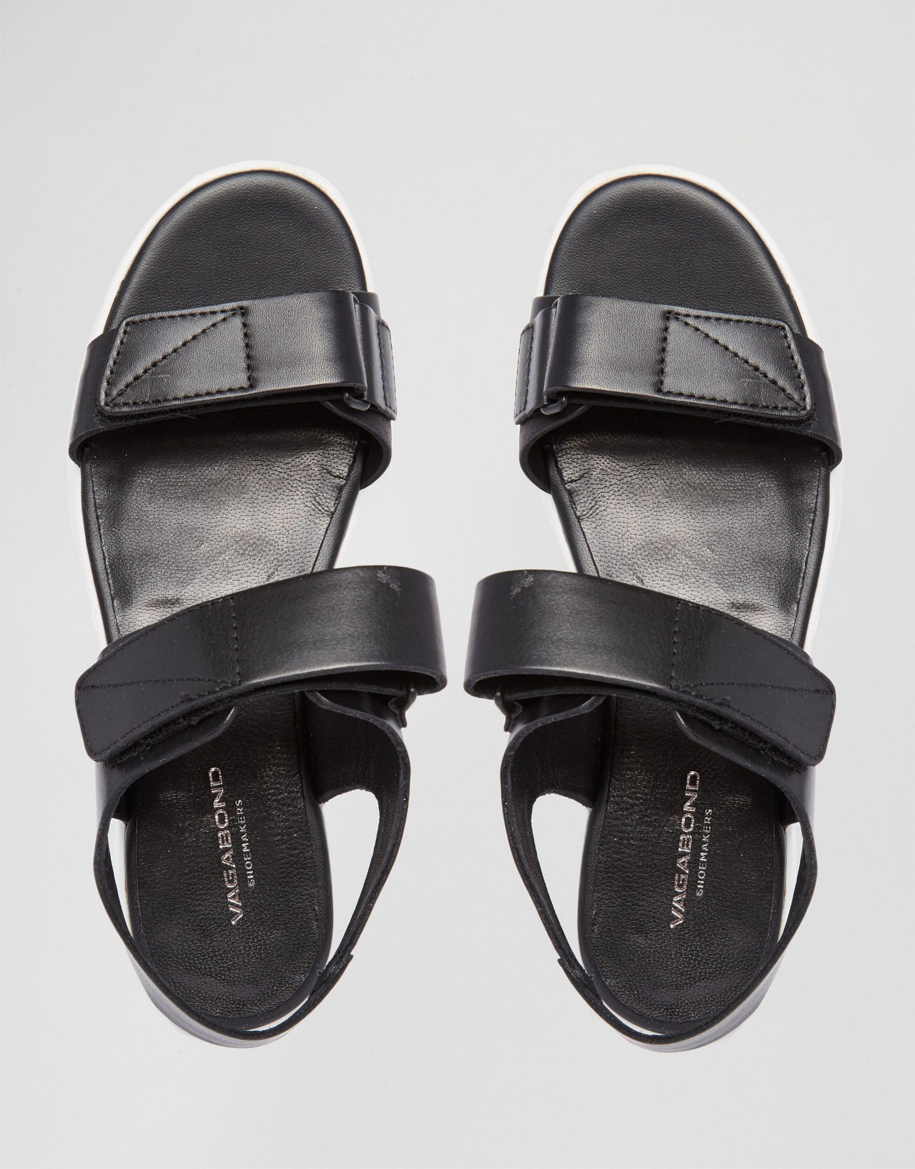 Vagabond Lola Leather Black Sandals - Lyst