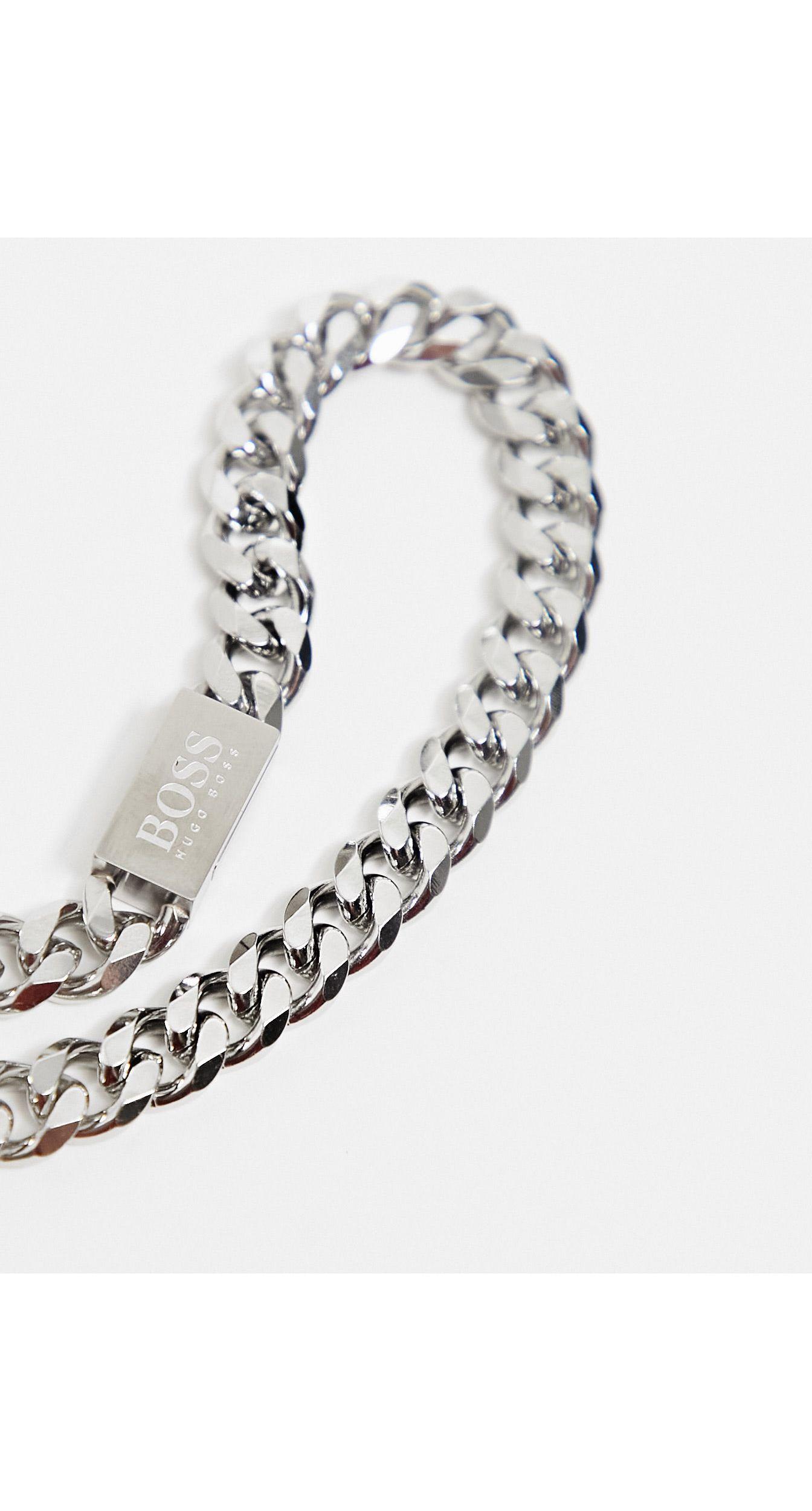 HUGO CHAIN UNISEX - Necklace - silver/silver-coloured - Zalando.co.uk